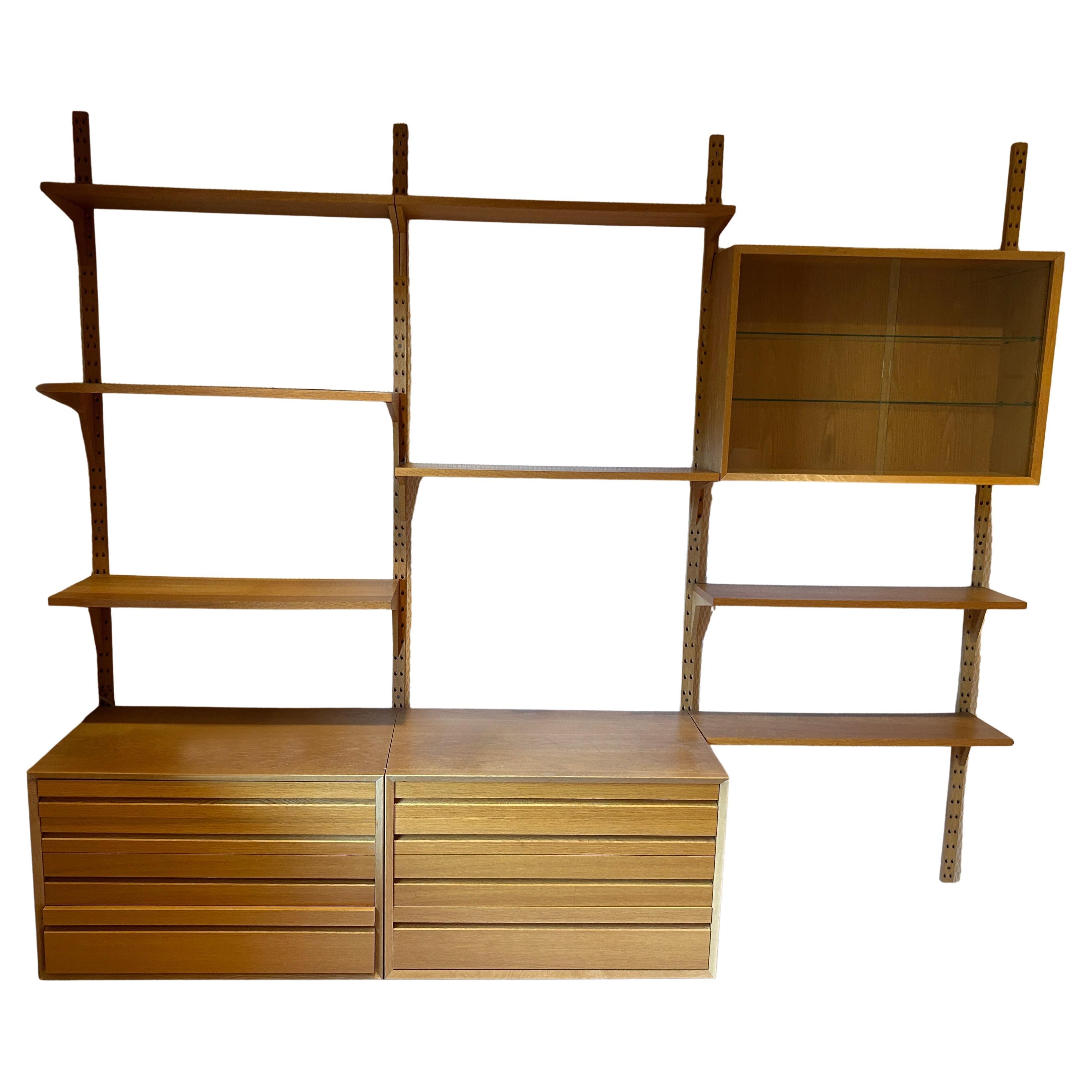 Poul Cadovius Cado light oak wall unit with shelves dressers desk cabinet