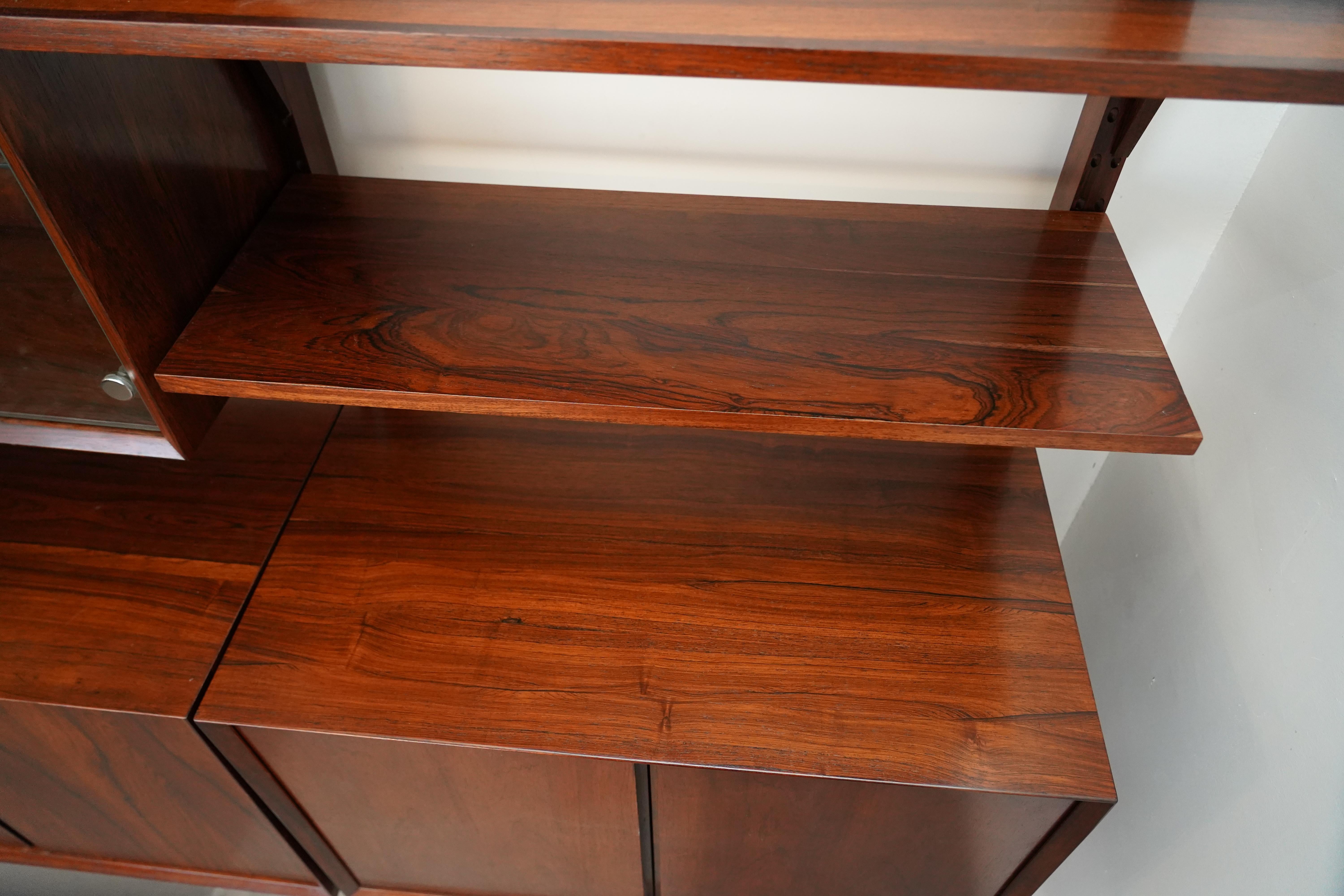 Poul Cadovius Cado Rosewood Danish Modern 2-Bay Room Divider / Wall unit 6