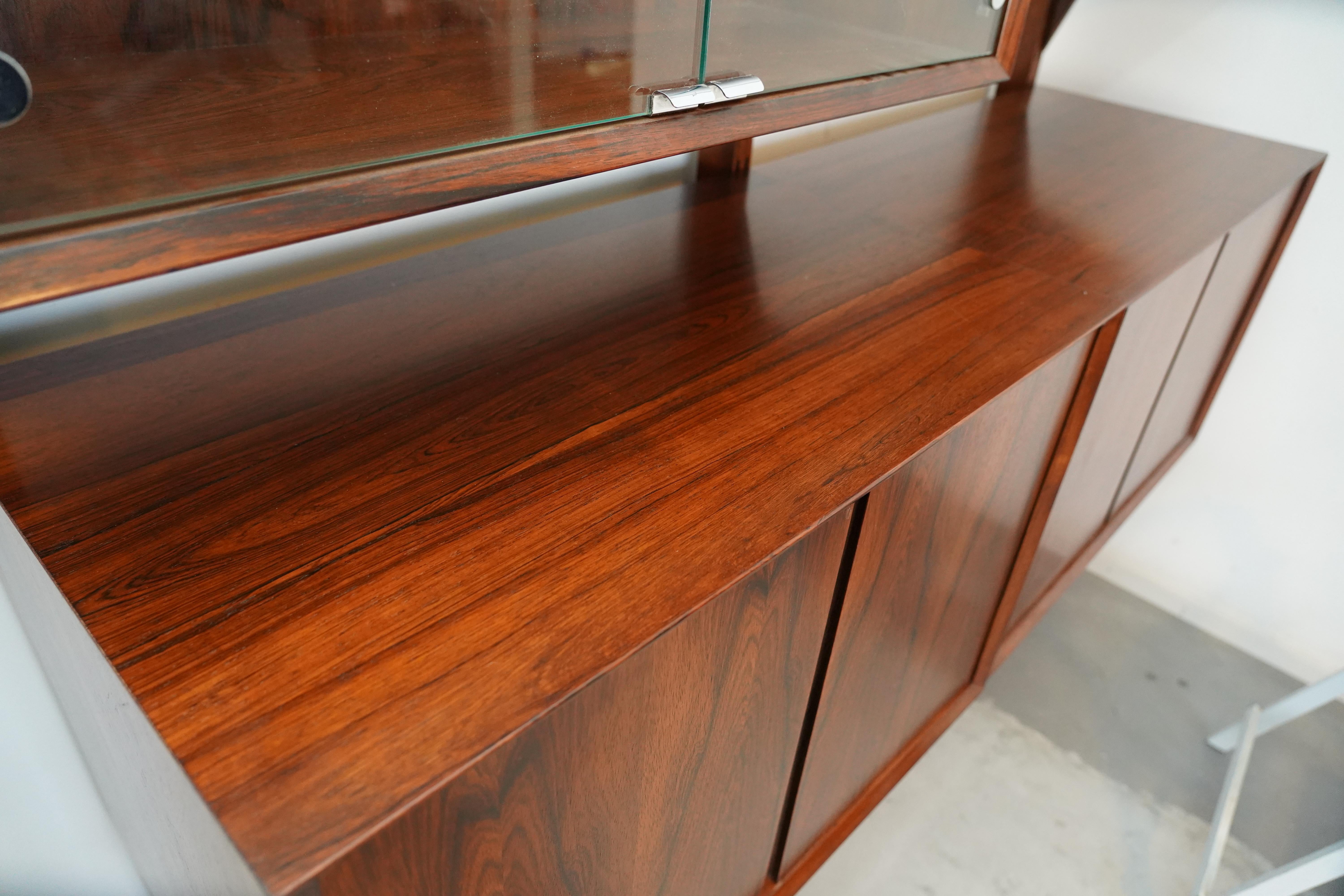 Poul Cadovius Cado Rosewood Danish Modern 2-Bay Room Divider / Wall unit 7