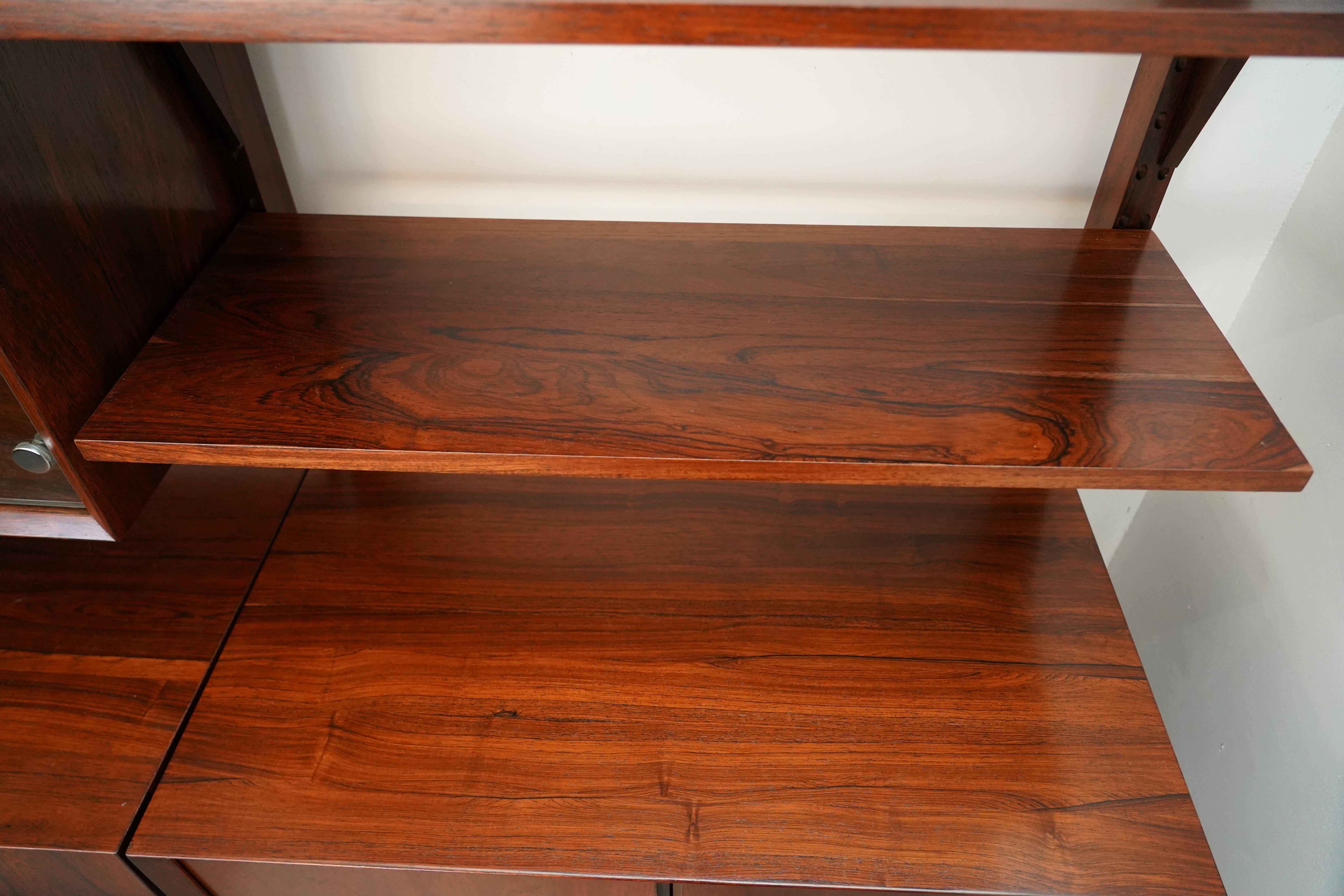 Poul Cadovius Cado Rosewood Danish Modern 2-Bay Room Divider / Wall unit 9