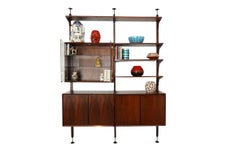 Poul Cadovius Cado Rosewood Danish Modern 2-Bay Room Divider / Wall unit