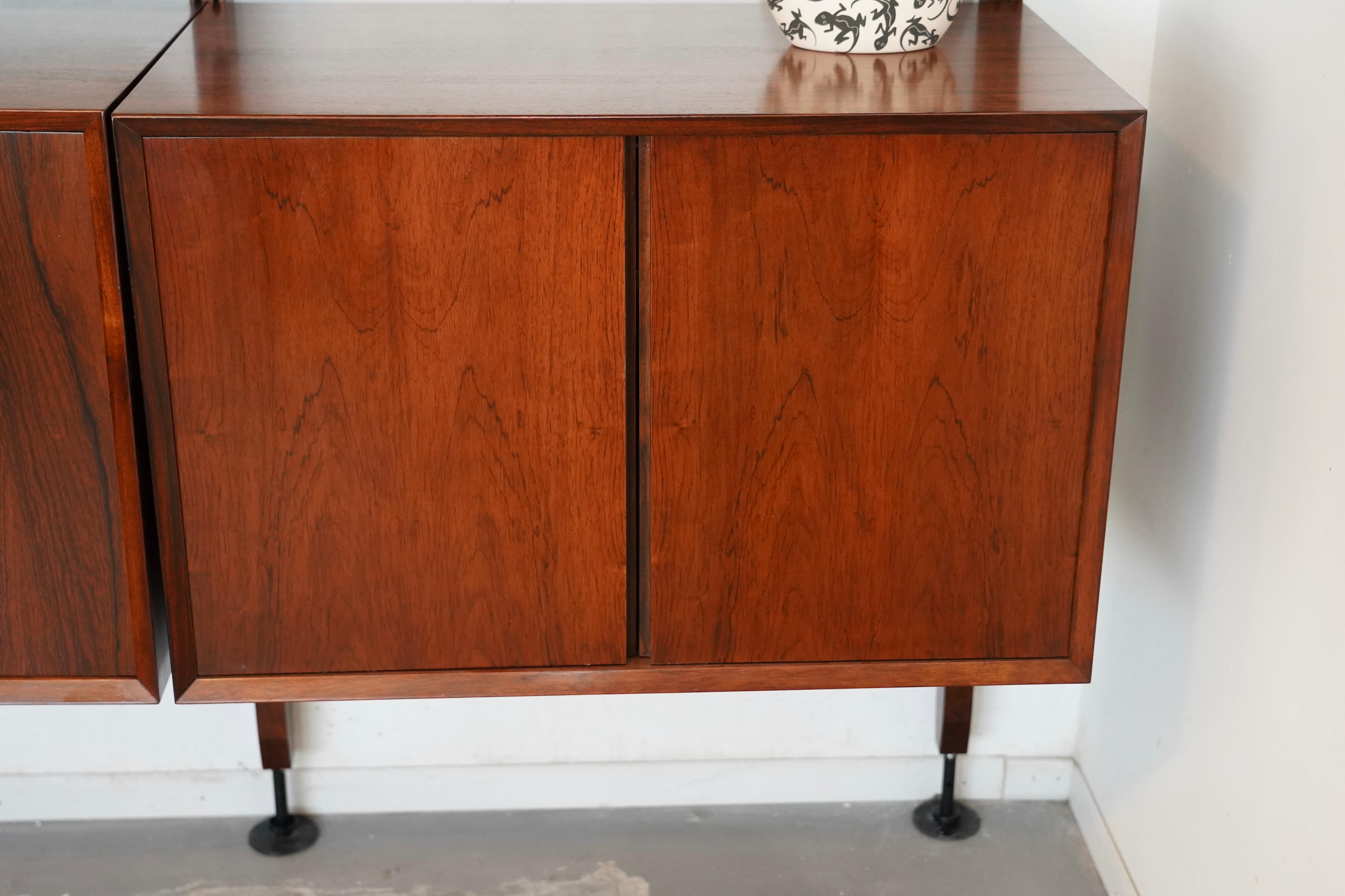 Poul Cadovius Cado Rosewood Danish Modern 2-Bay Room Divider / Wall unit 1