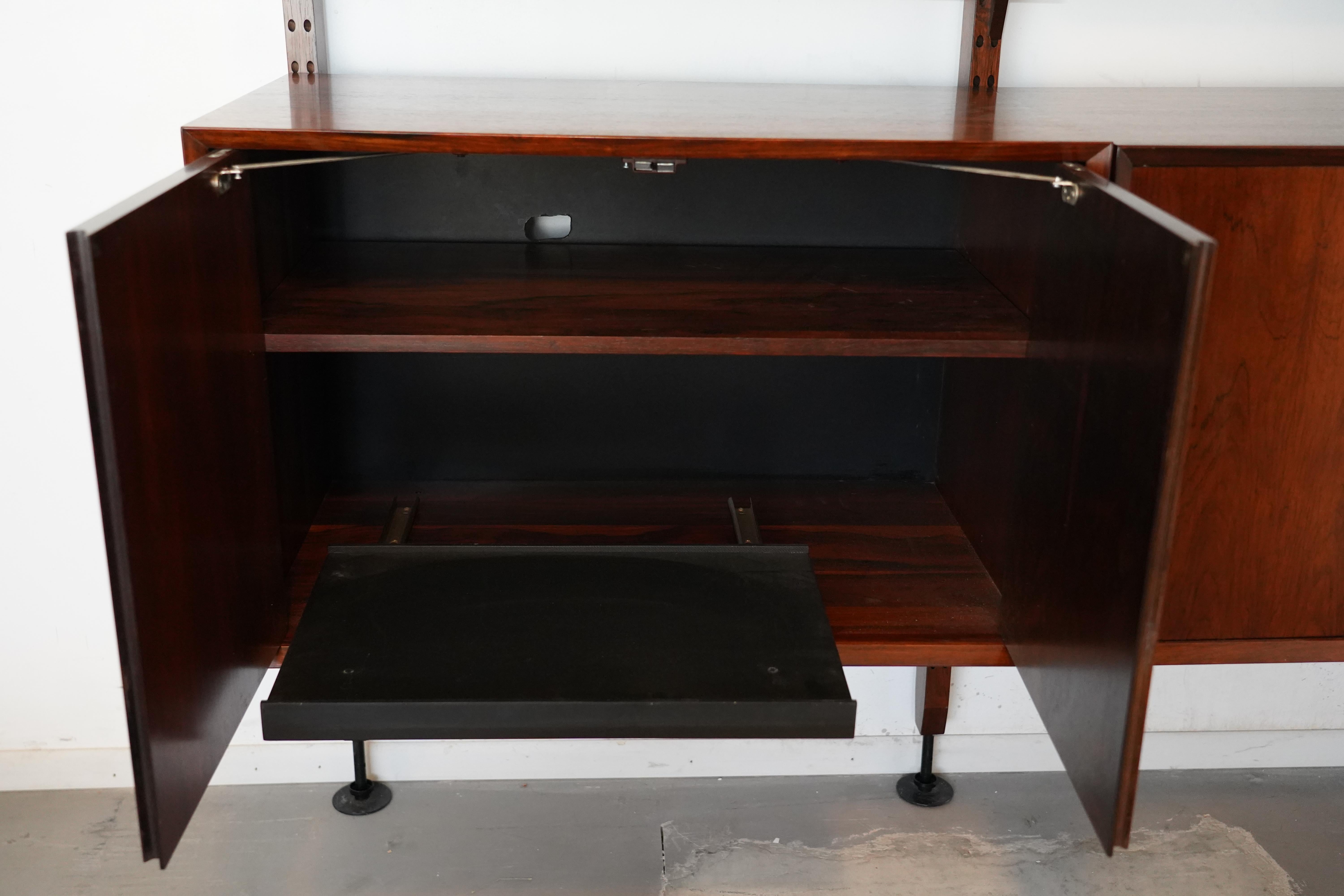 Poul Cadovius Cado Rosewood Danish Modern 2-Bay Room Divider / Wall unit 4