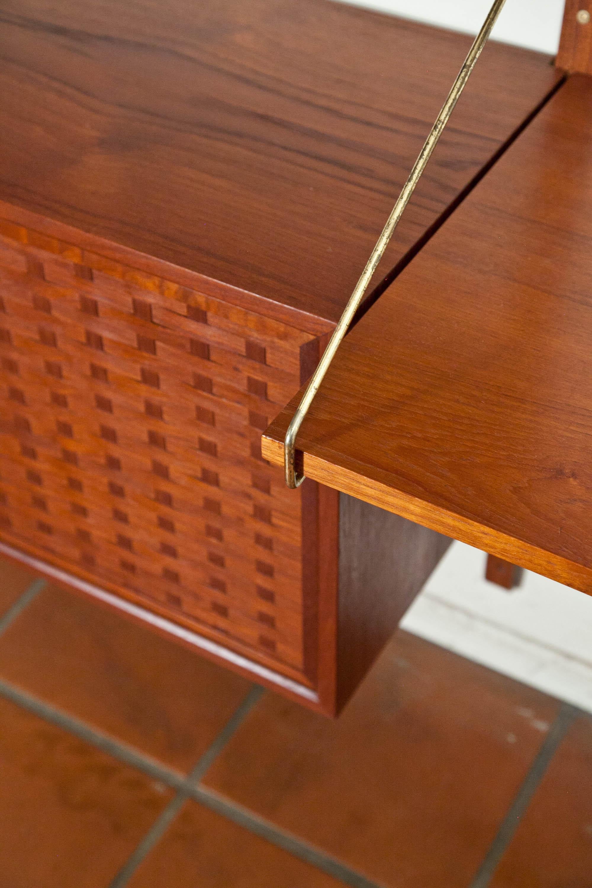 Poul Cadovius, Cado Royal System 3 Bay Teak Modular Wall Unit, Denmark, 1960s 3
