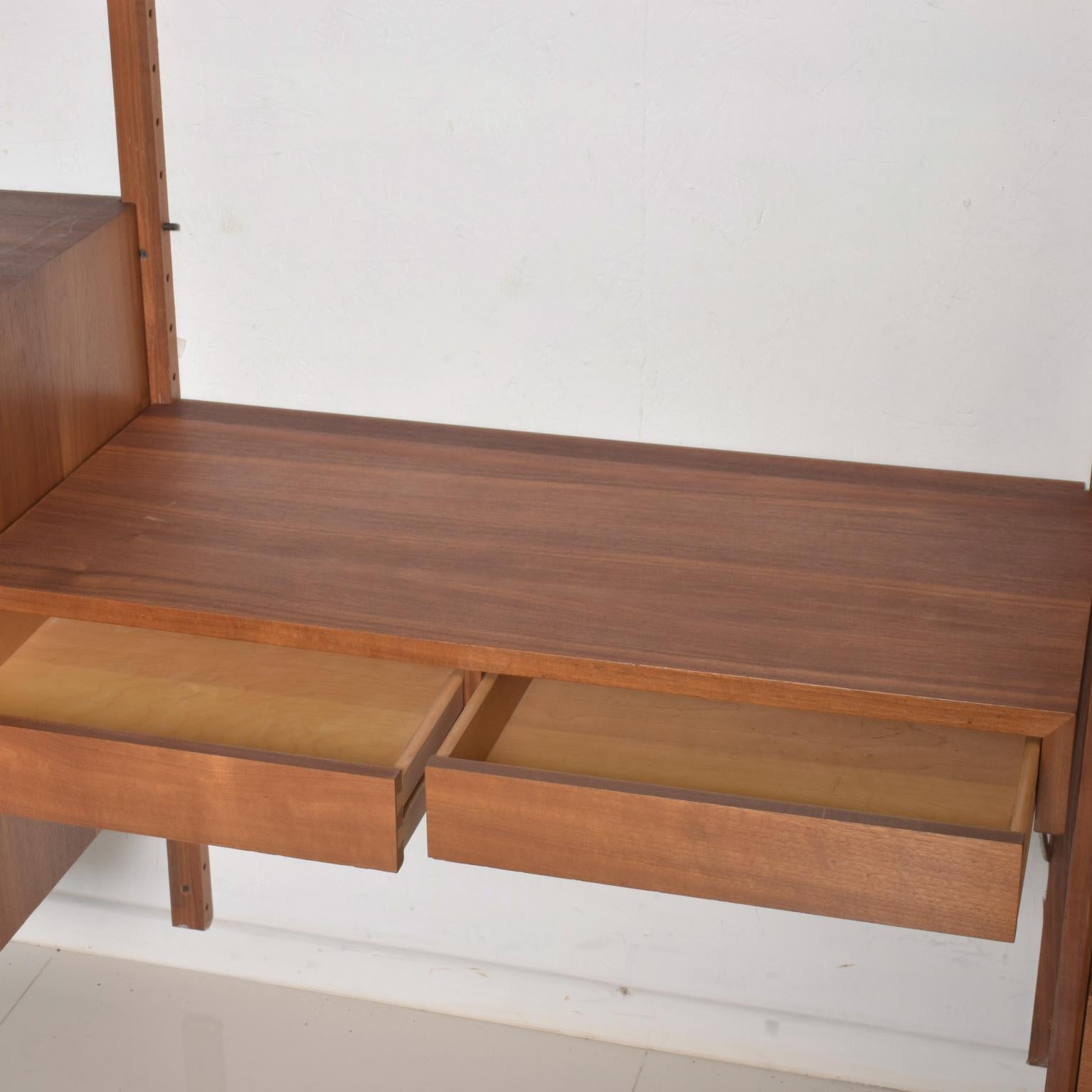 Glass Poul Cadovius, Cado, Royal System Wall Unit in Teak Midcentury Danish Modern