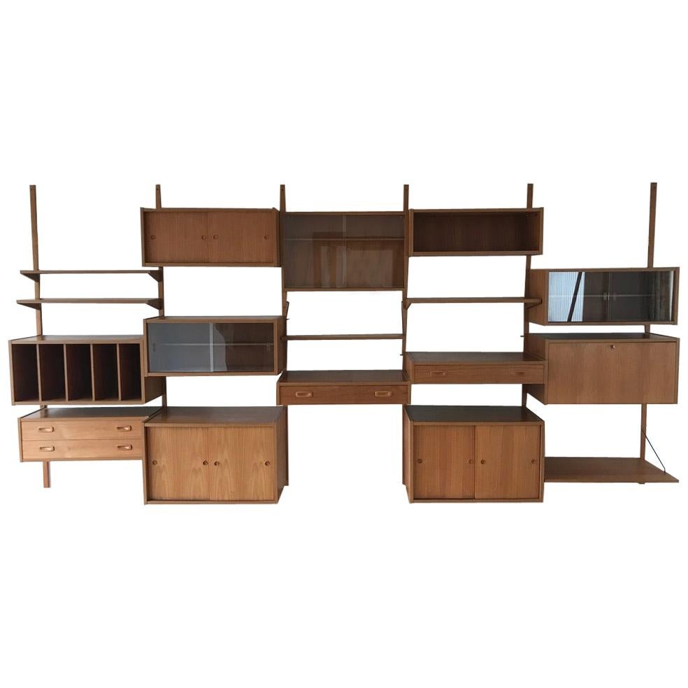 Poul Cadovius Cado Royal System Wall Unit Shelving Bookcase 1960s 1970s in Teak