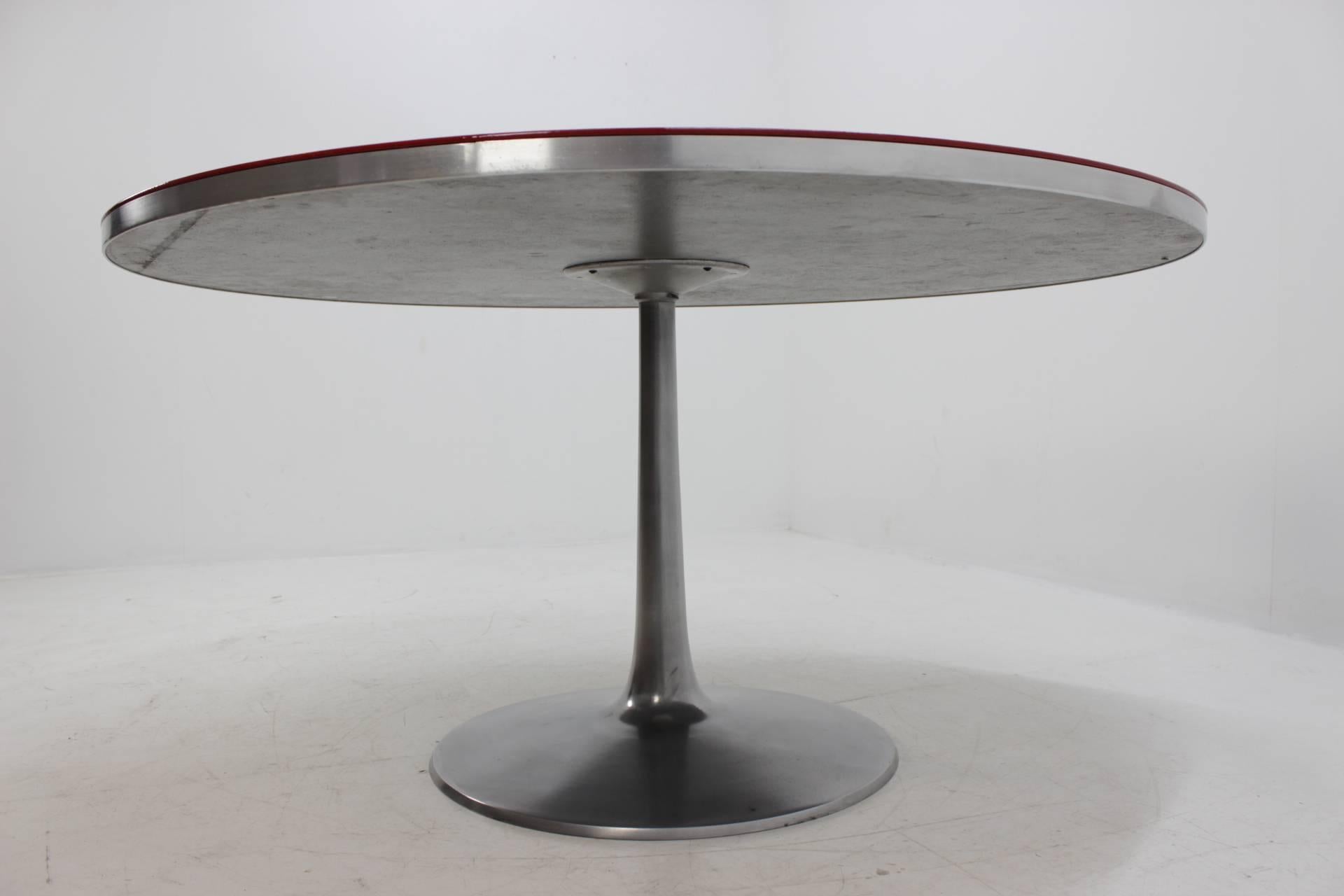 Late 20th Century Poul Cadovius Circular Enamelled Dining Table Hand-Painted by Susan Mygge