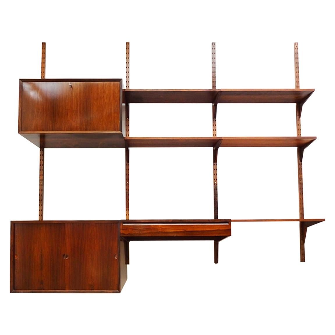Poul Cadovius Danish Midcentury Floating Royal System Wall Unit and Shelving