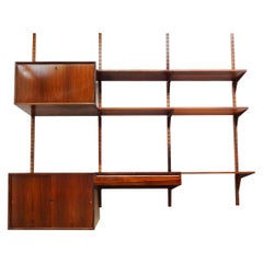 Vintage Poul Cadovius Danish Midcentury Floating Royal System Wall Unit and Shelving