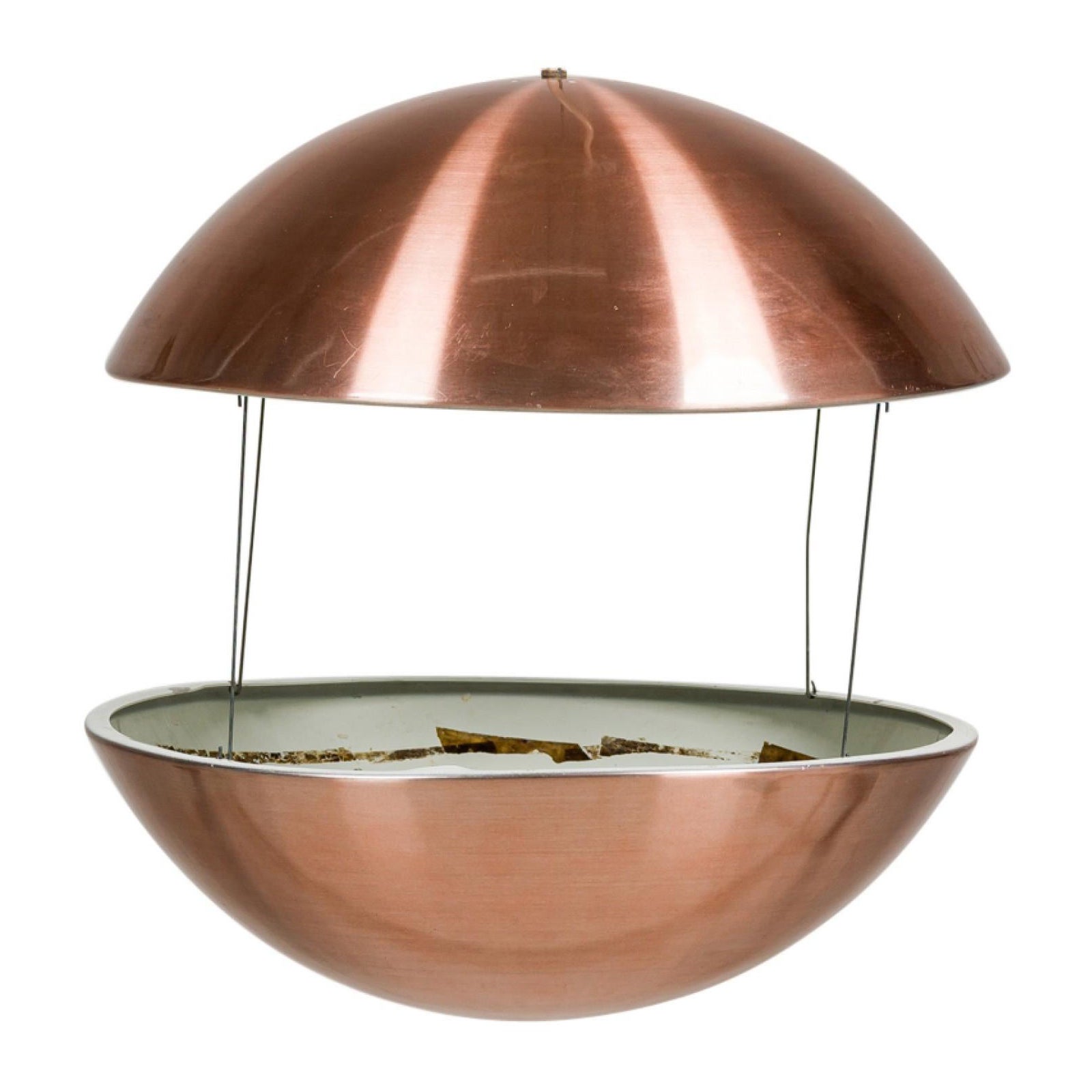 Poul Cadovius Danish MidCentury Nickel Plated Indoor Illuminated Hanging Planter en vente