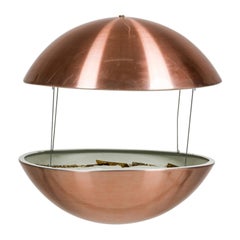 Poul Cadovius Danish MidCentury Nickel Plated Indoor Illuminated Hanging Planter Poul Cadovius Danish MidCentury Nickel Plated Indoor Illuminated Hanging Planter