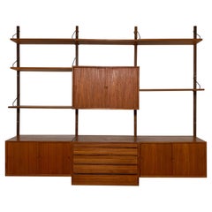 Poul Cadovius Danish Teak “Cado” Wall-Mounted Shelving Unit, circa 1960s