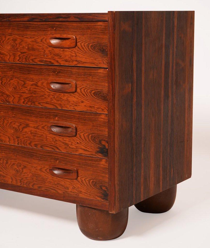 Poul Cadovious drawers with rounded custom feet which were added for height.