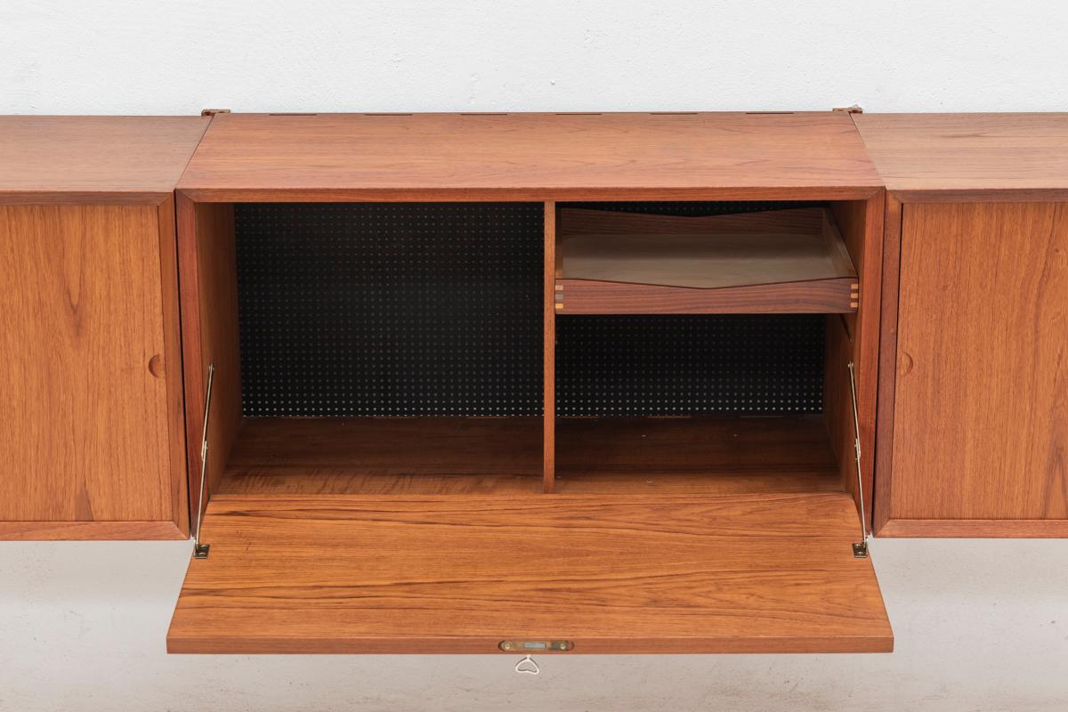 Mid-20th Century Poul Cadovius Floating Sideboard in Teak, Denmark, 1960s For Sale