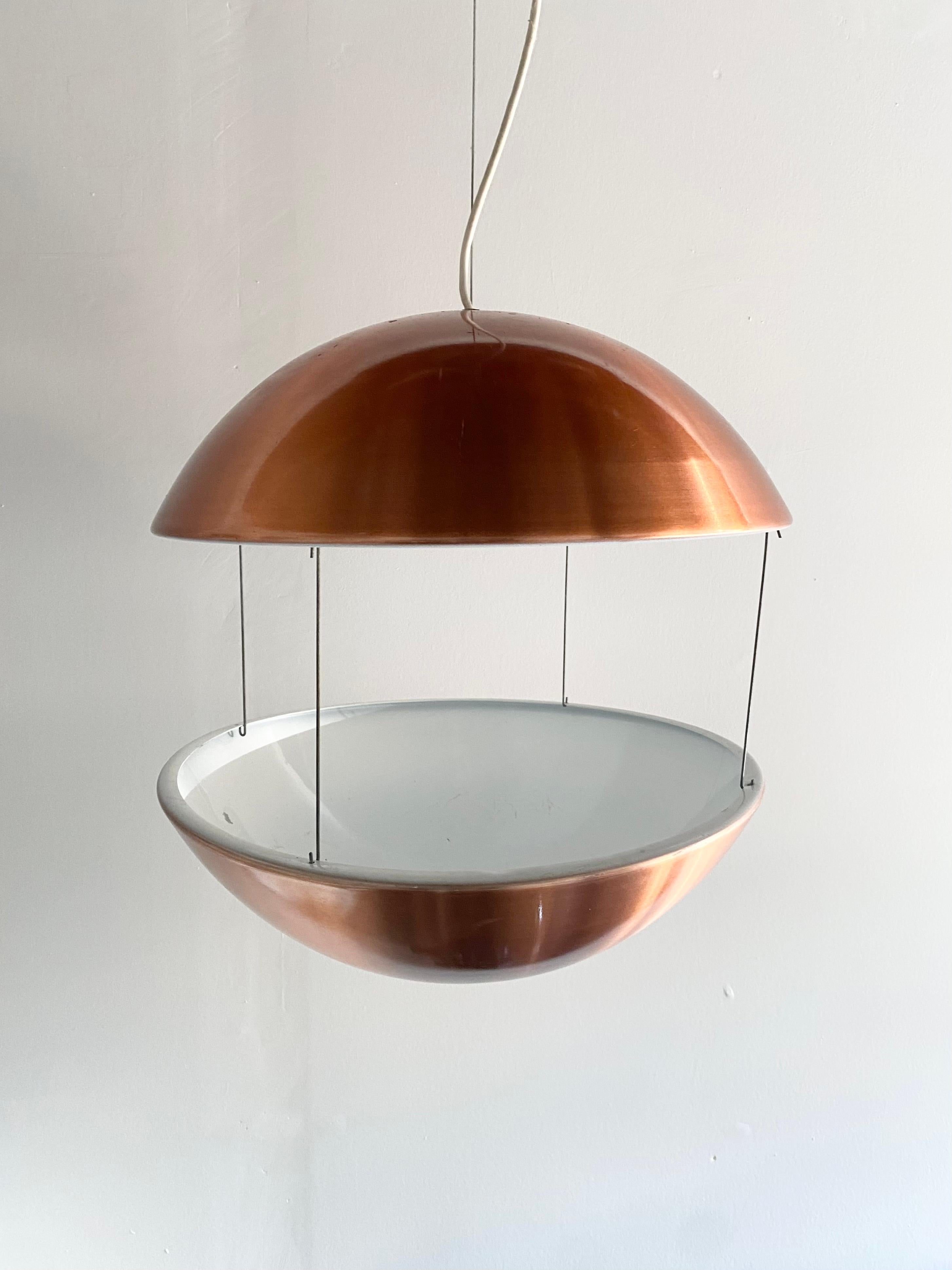 Mid-Century Modern Poul Cadovius Flowerpot Pendant - Rs50 in Brushed Copper