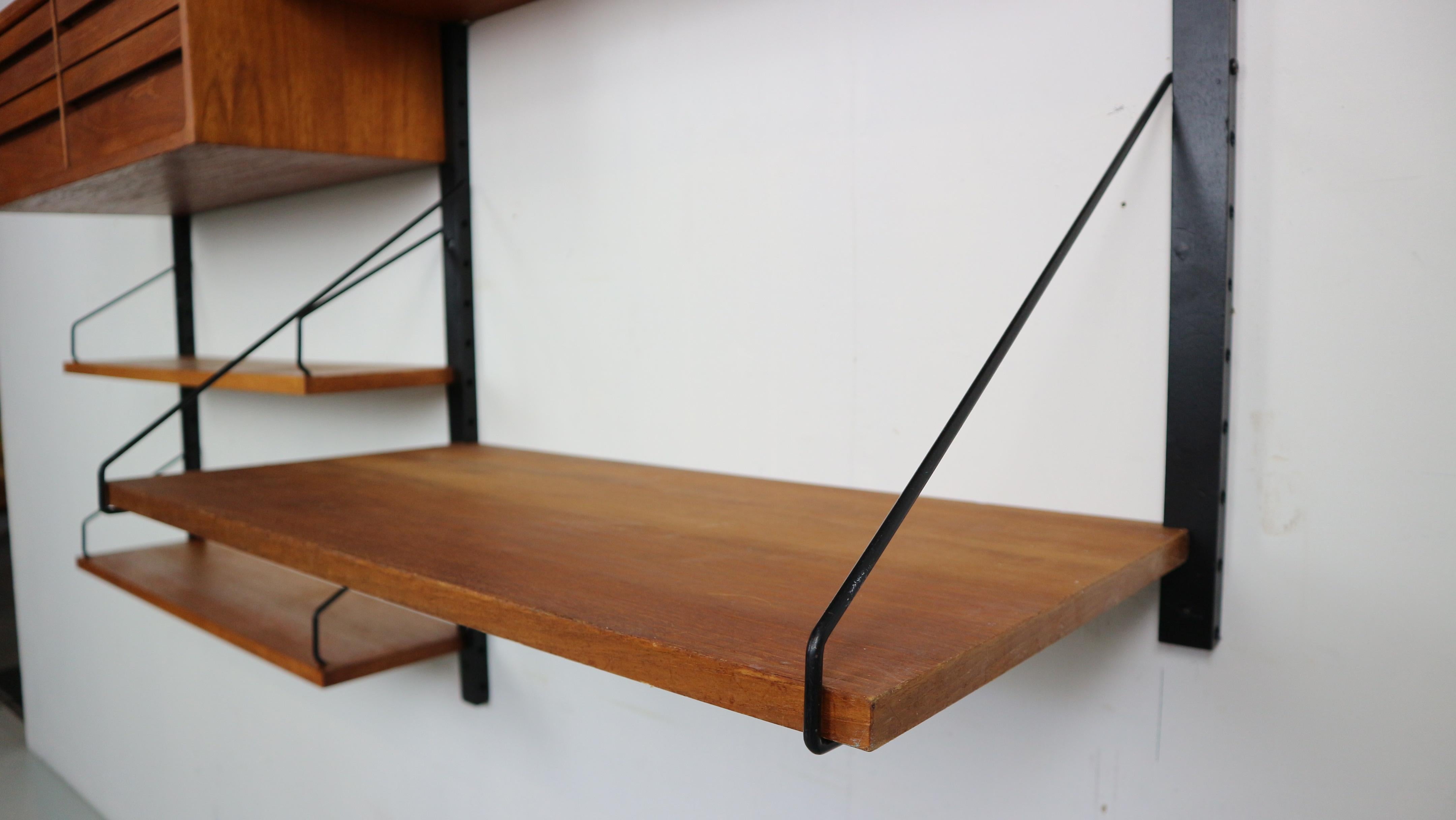 Poul Cadovius for Cado Danish Modern Teak Wall Unit Shelving, 1960 7