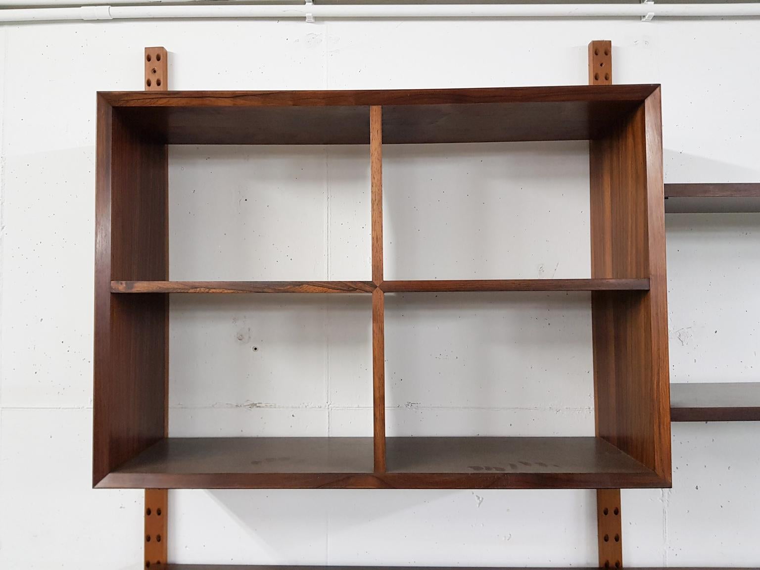 Poul Cadovius for CADO Rosewood Wall Unit, Denmark, 1960s In Good Condition In Amsterdam, NL