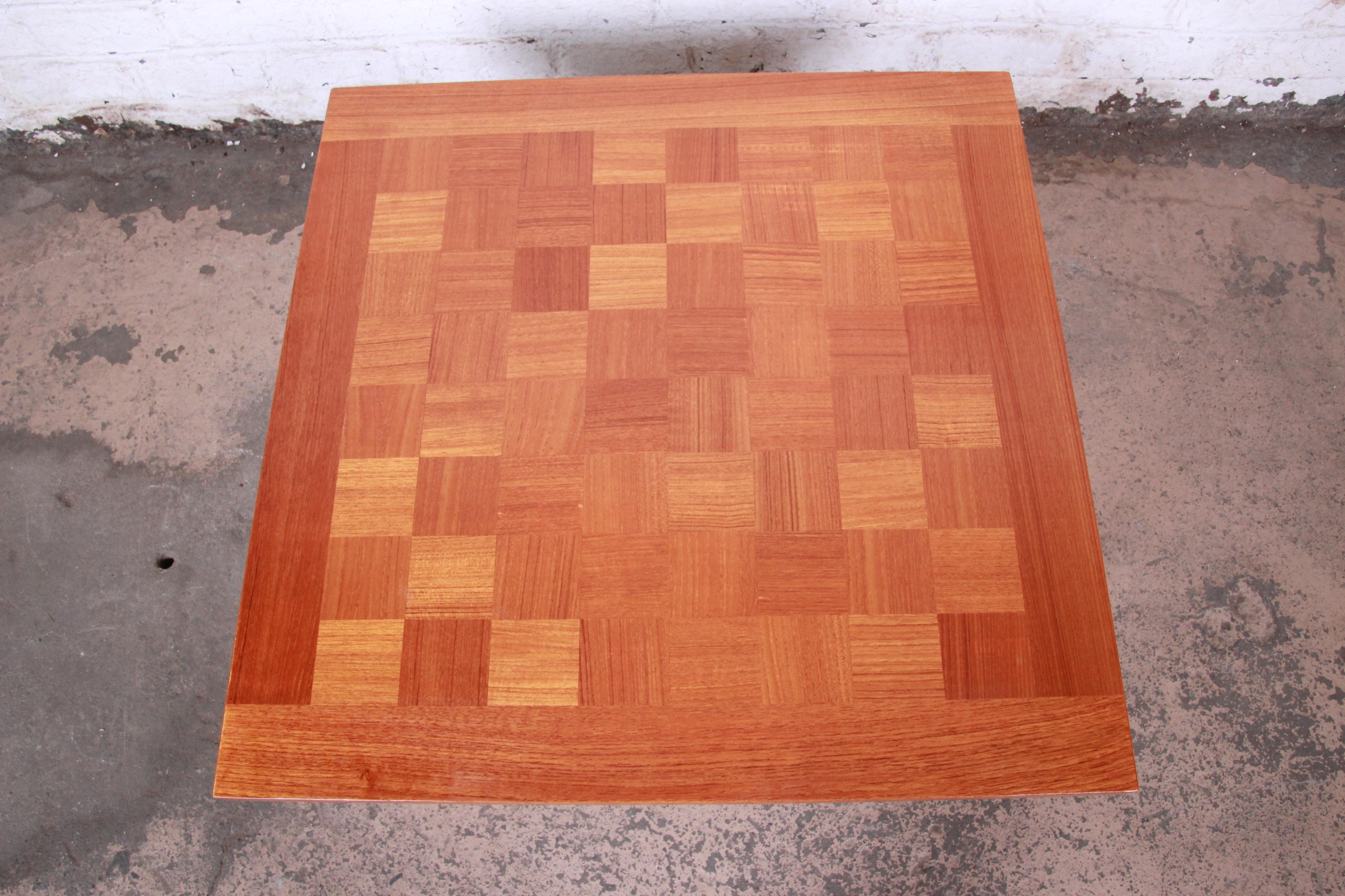 Mid-Century Modern Poul Cadovius for France & Sons Danish Modern Teak Checkerboard Coffee Table