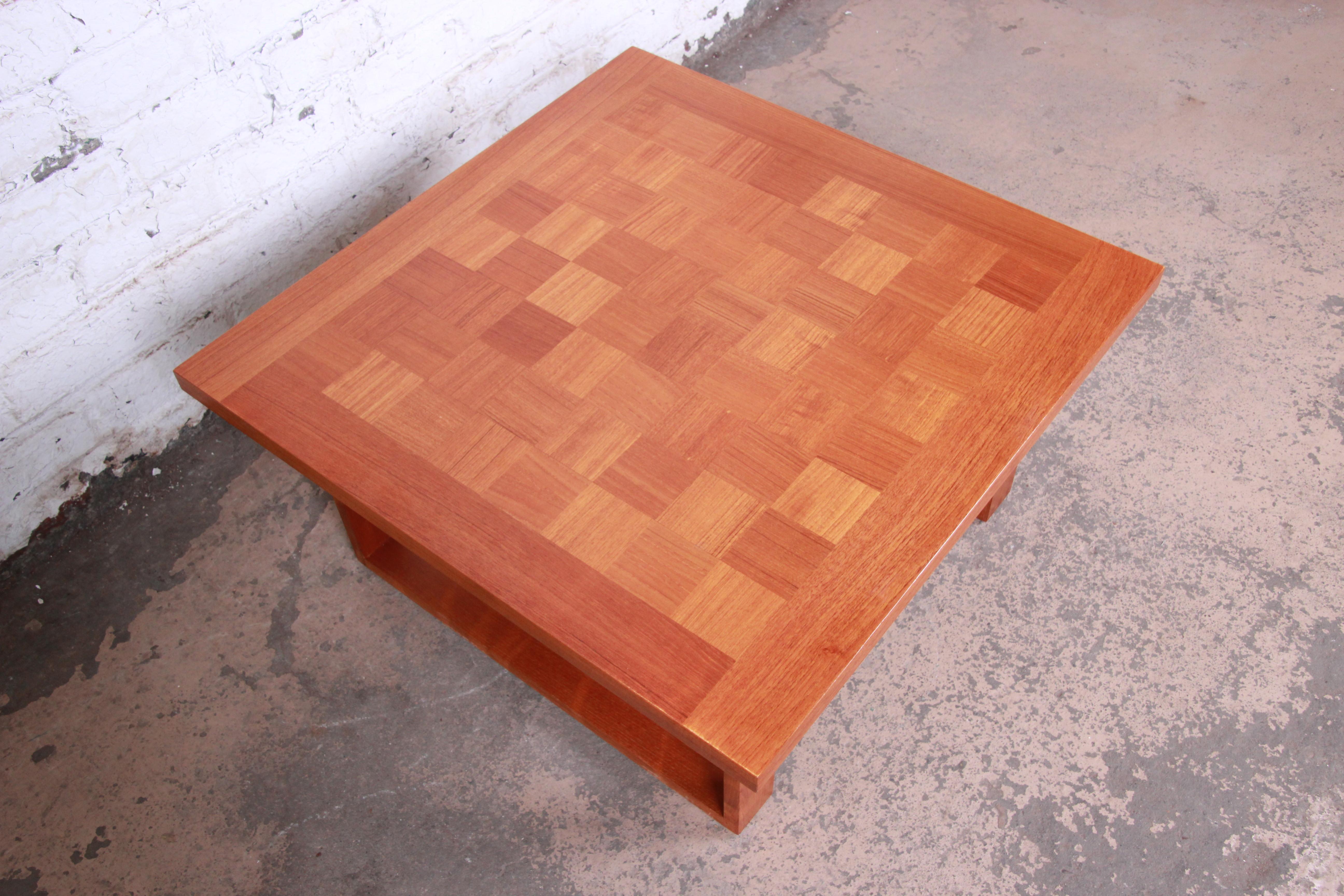 Poul Cadovius for France & Sons Danish Modern Teak Checkerboard Coffee Table In Good Condition In South Bend, IN