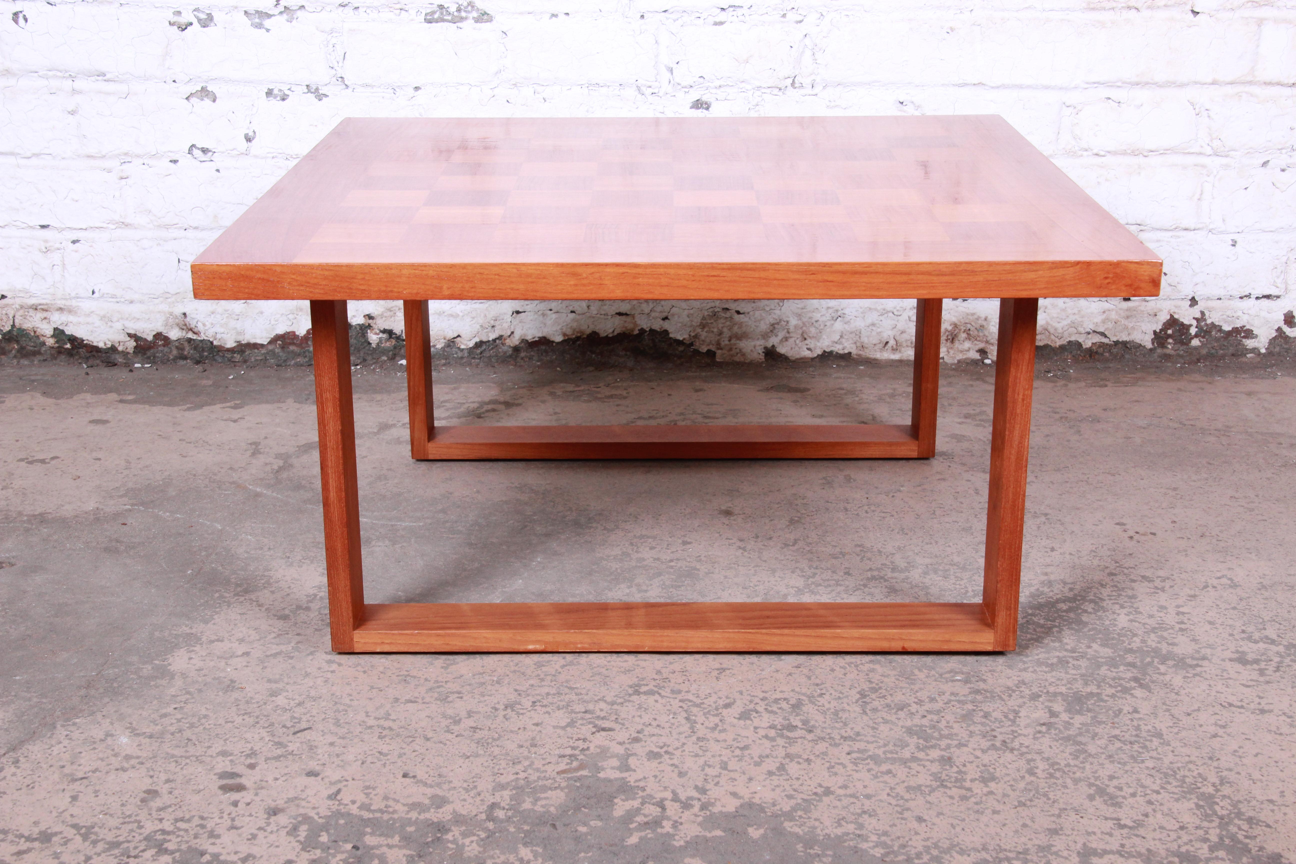 20th Century Poul Cadovius for France & Sons Danish Modern Teak Checkerboard Coffee Table