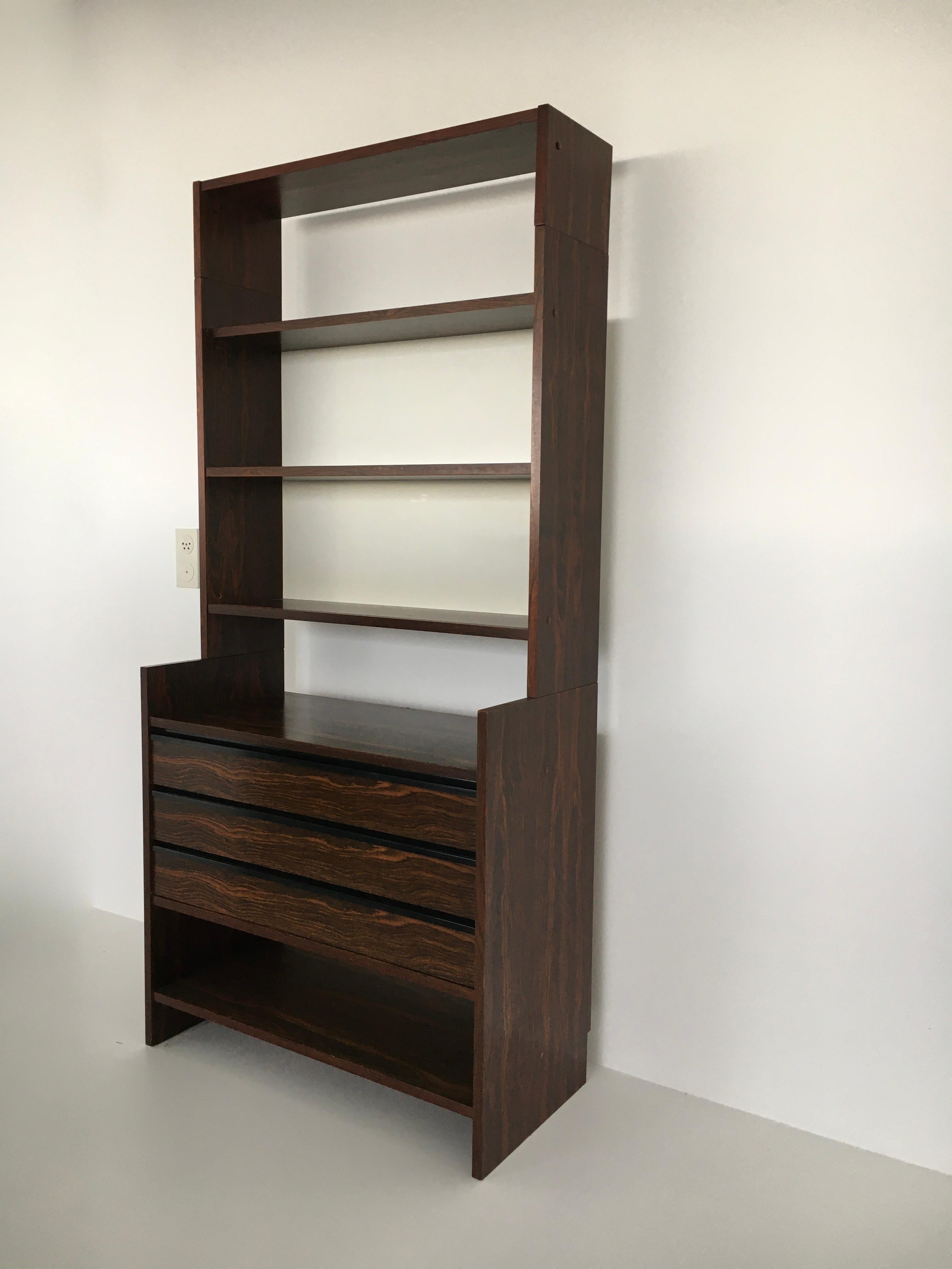Wood Poul Cadovius for klm rosewood cabinet, 1970’s For Sale
