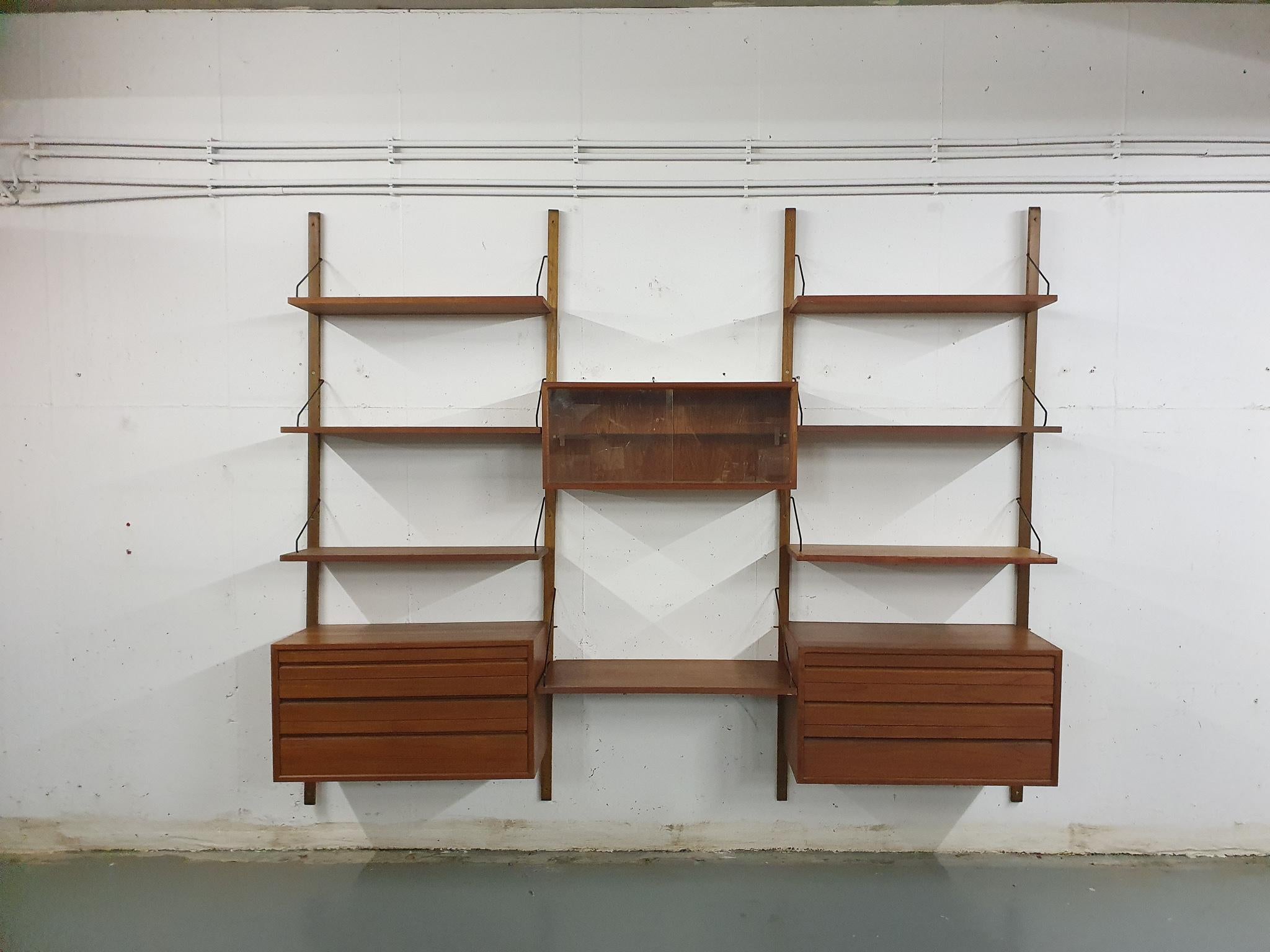 Poul Cadovius for Royal System teak book shelves , Denmark 1950's For