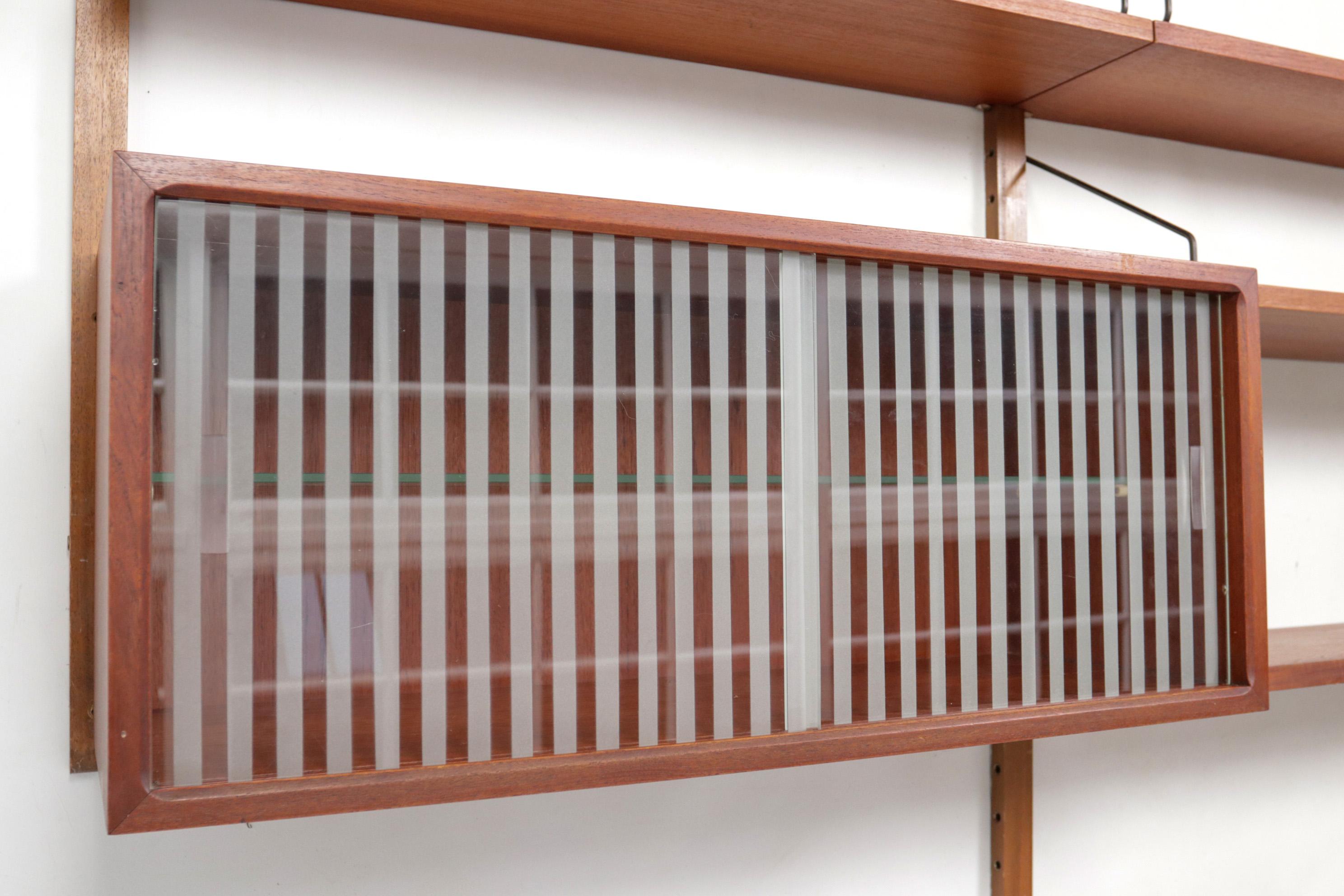 Metal Poul Cadovius for Royal System Wall System in Teak, Denmark, 1950's