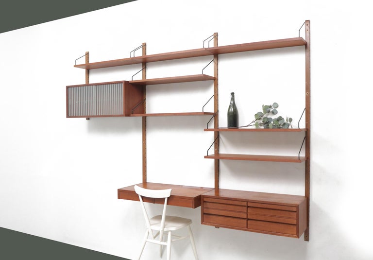 Poul Cadovius for Royal System Wall System in Teak, Denmark, 1950's at ...