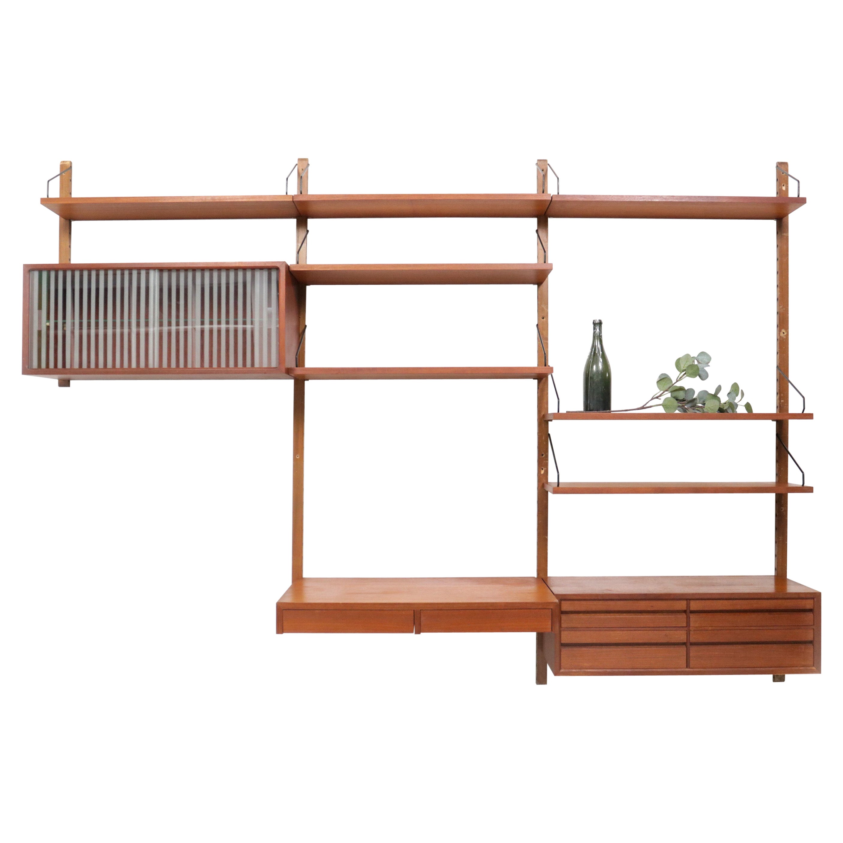 Poul Cadovius for Royal System Wall System in Teak, Denmark, 1950
s