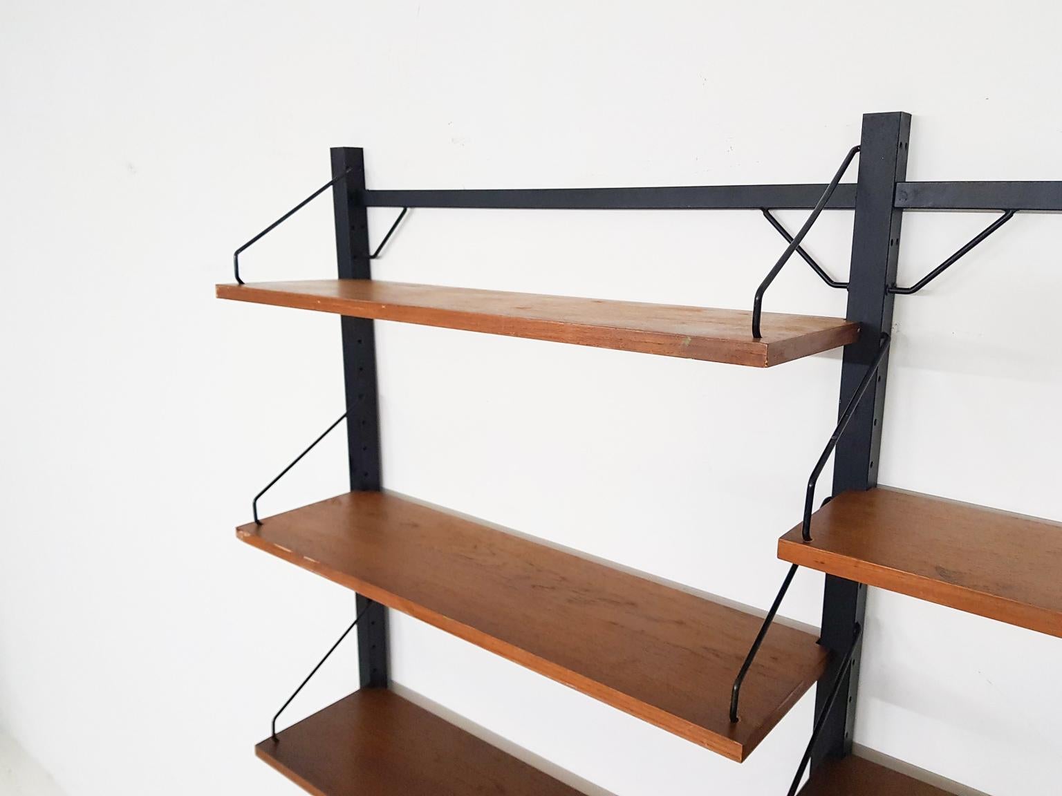 Poul Cadovius for Royal System Wall Unit or Shelving System, Denmark, 1960s In Good Condition In Amsterdam, NL