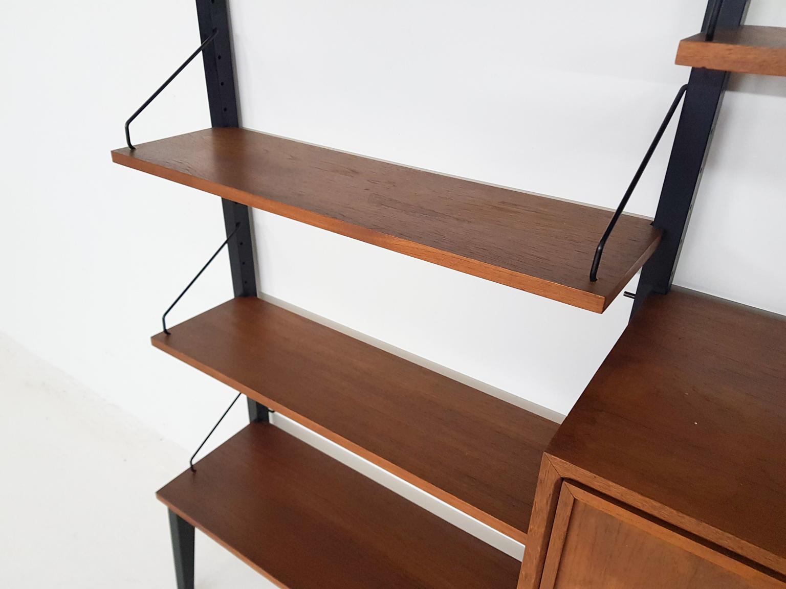 20th Century Poul Cadovius for Royal System Wall Unit or Shelving System, Denmark, 1960s