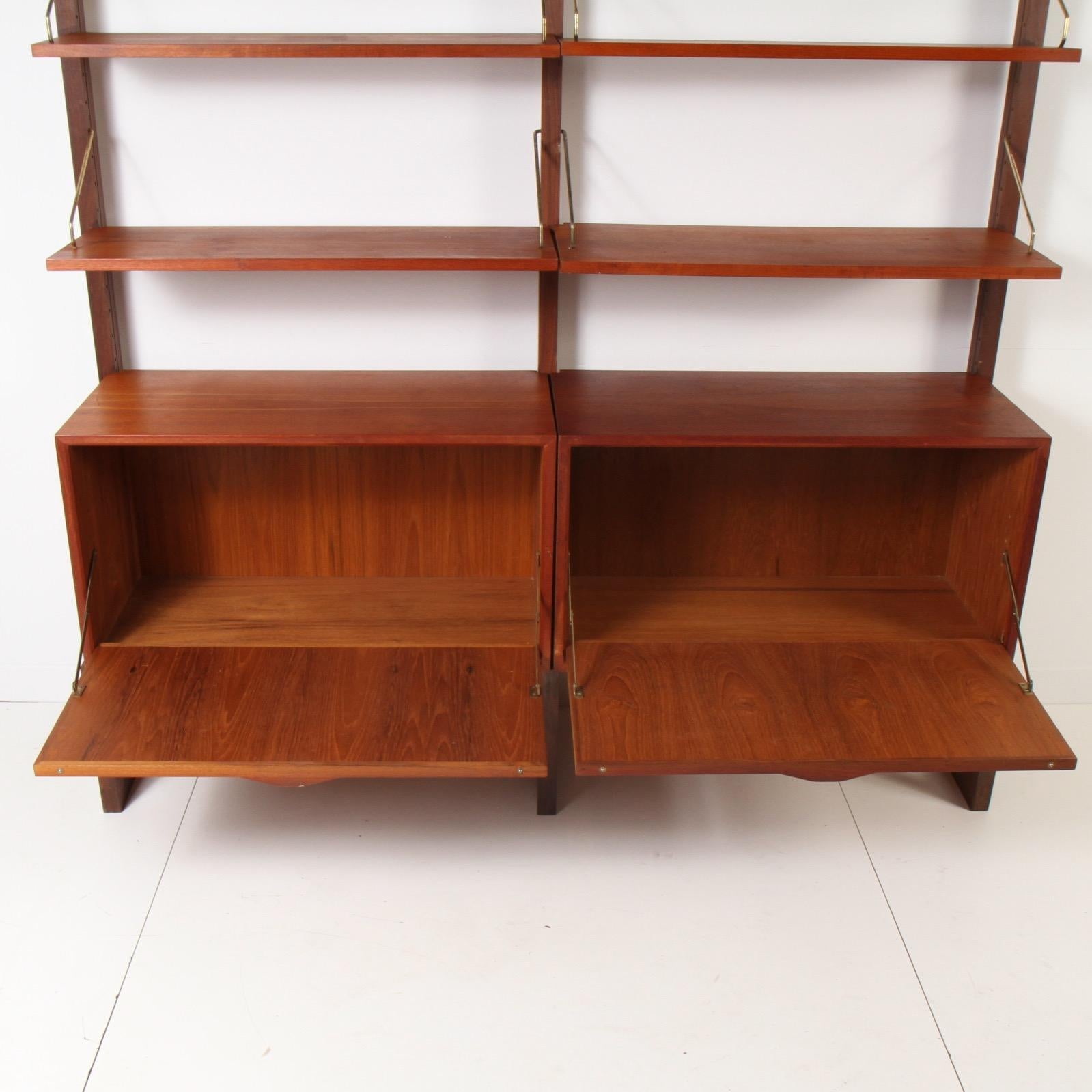 20th Century Poul Cadovius for Royal System Walnut Free Standing Wall Unit