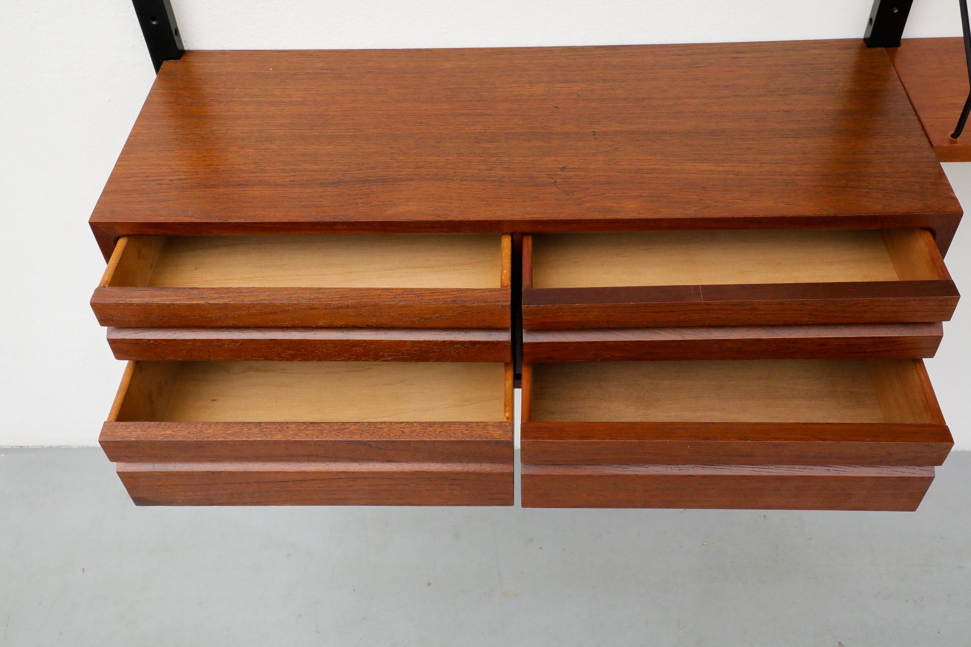 Poul Cadovius Four Section Shelving System for Royal System in Teak 2