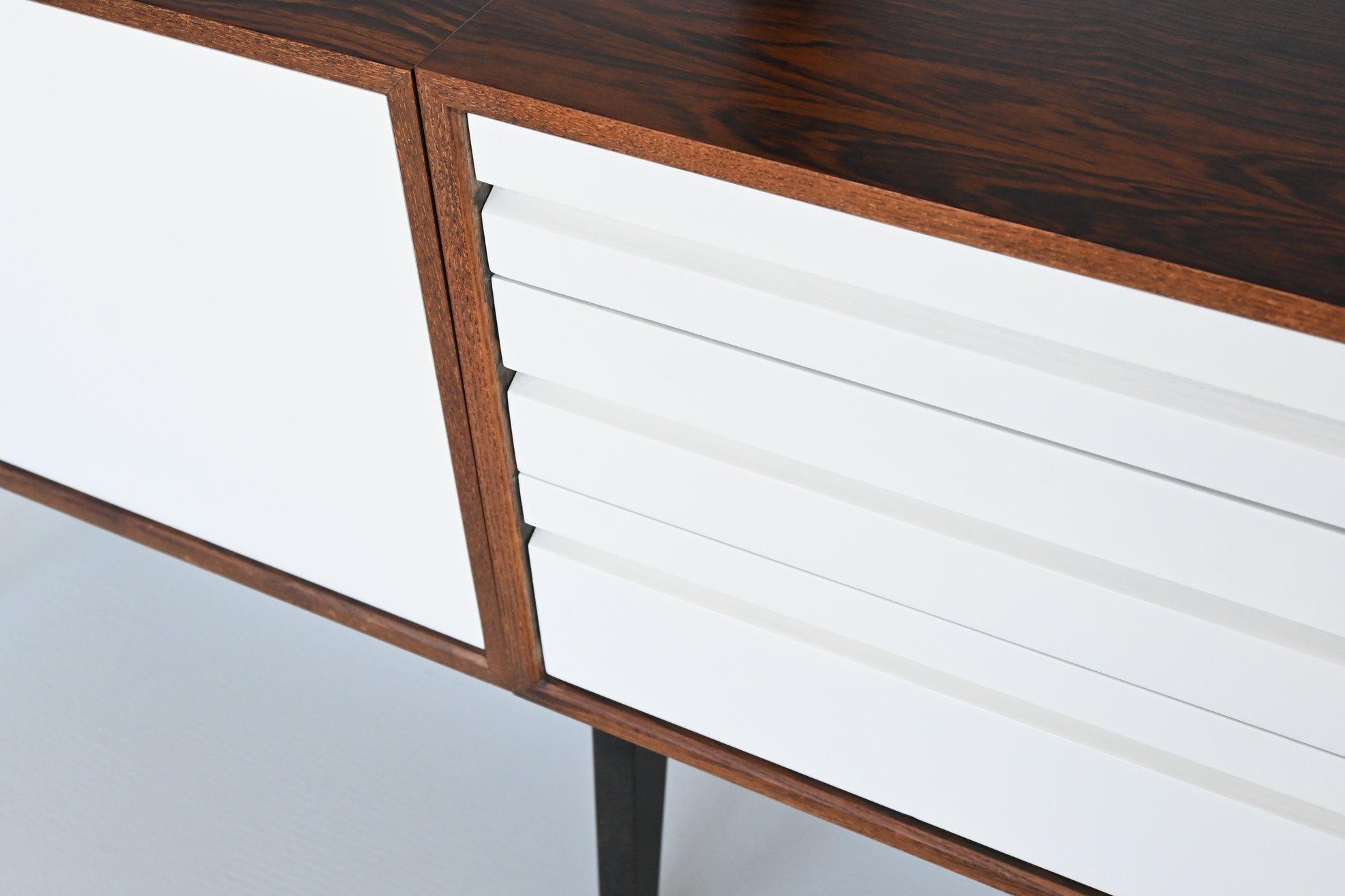 Poul Cadovius free standing wall unit in rosewood Royal System Denmark 1960 8