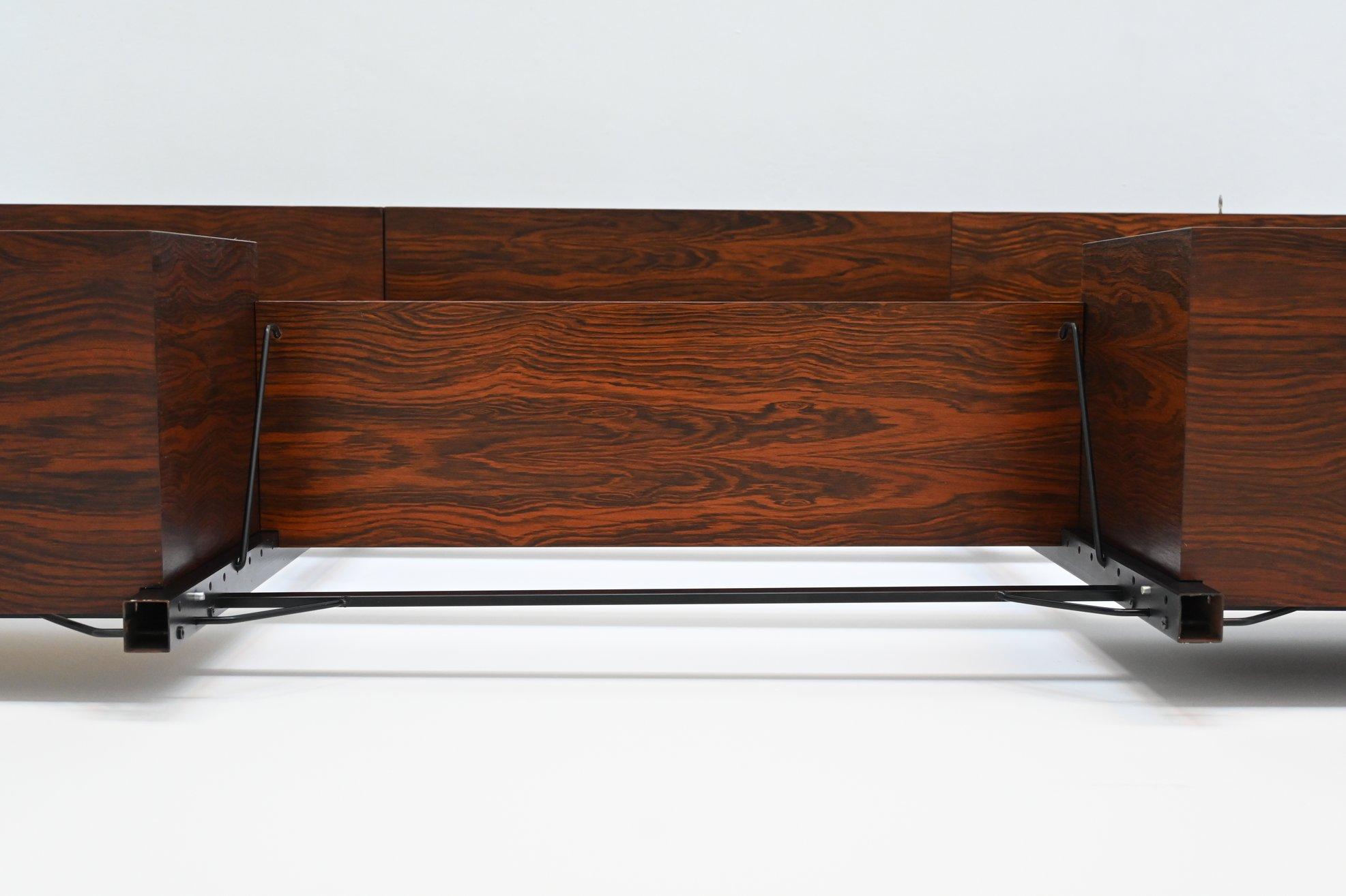 Poul Cadovius free standing wall unit in rosewood Royal System Denmark 1960 13