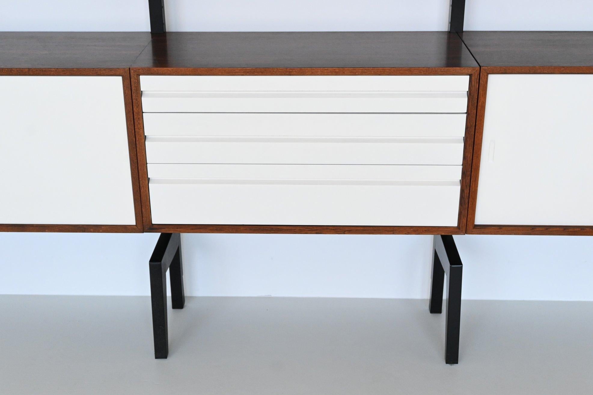 Poul Cadovius free standing wall unit in rosewood Royal System Denmark 1960 1