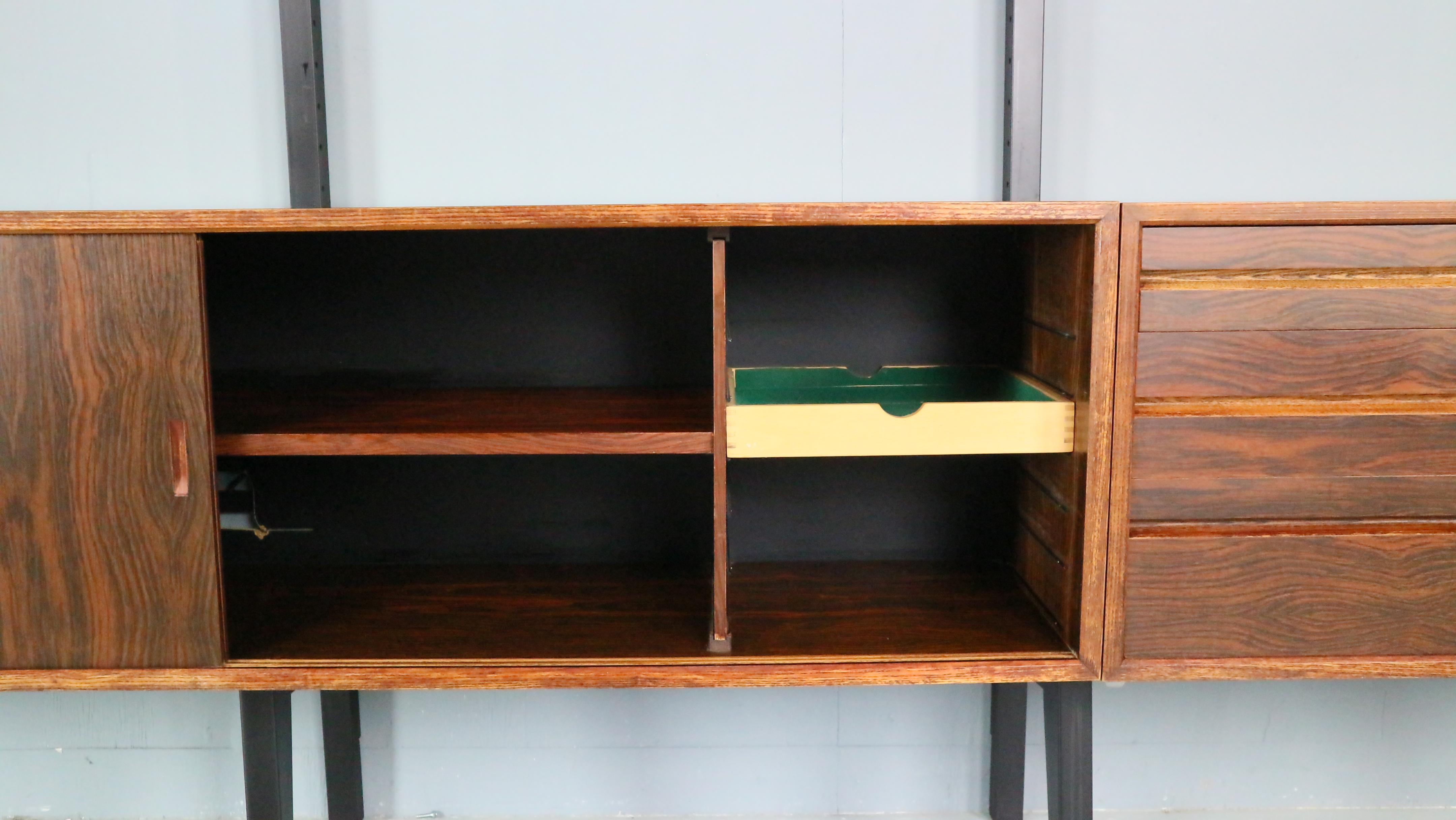 Poul Cadovius Freestanding Modular Wall Unit System for Royal System, 1960s 11