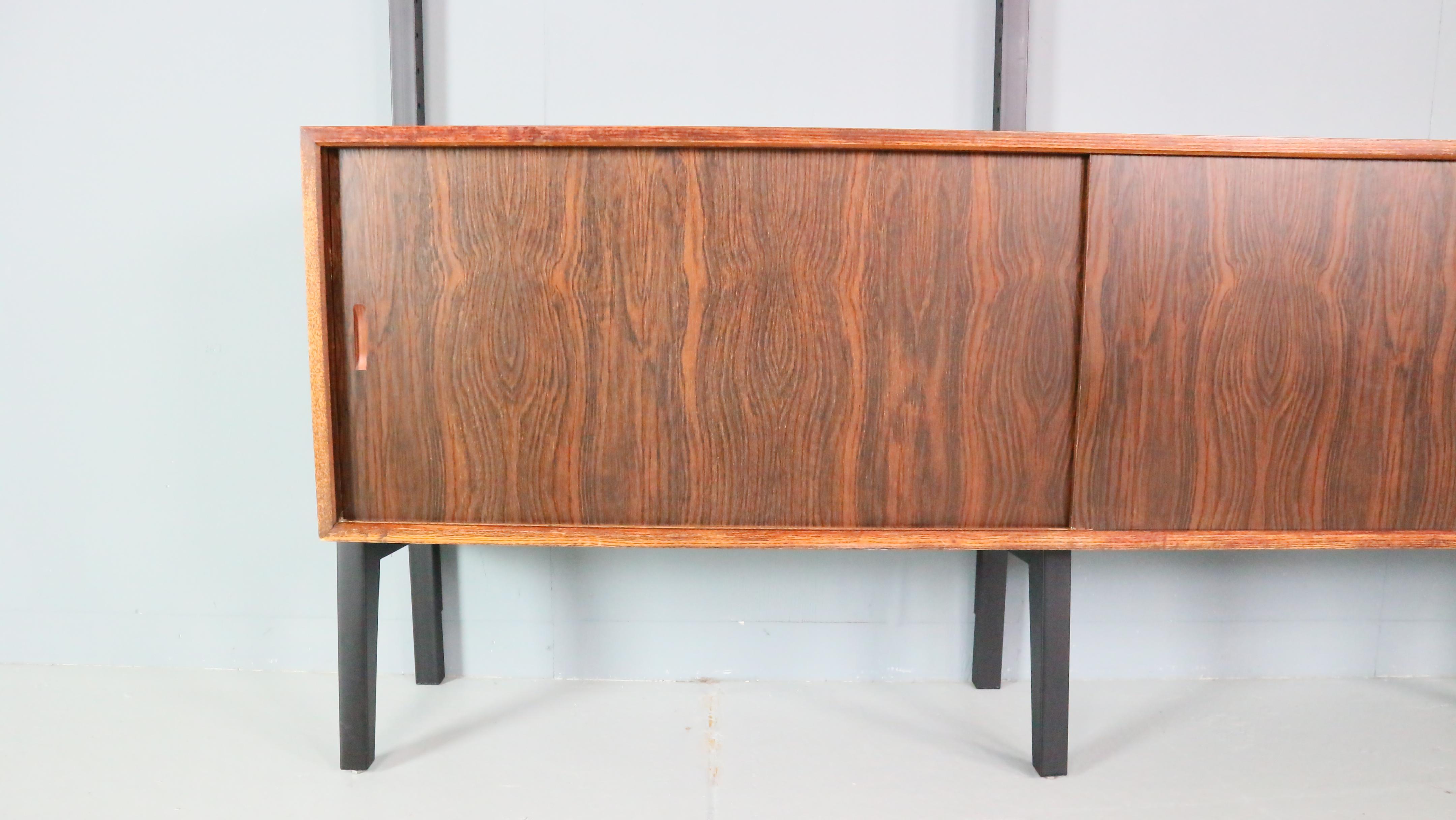 Poul Cadovius Freestanding Modular Wall Unit System for Royal System, 1960s 1