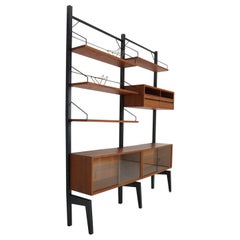 Poul Cadovius Freestanding Modular Wall Unit System for Royal System, 1960s