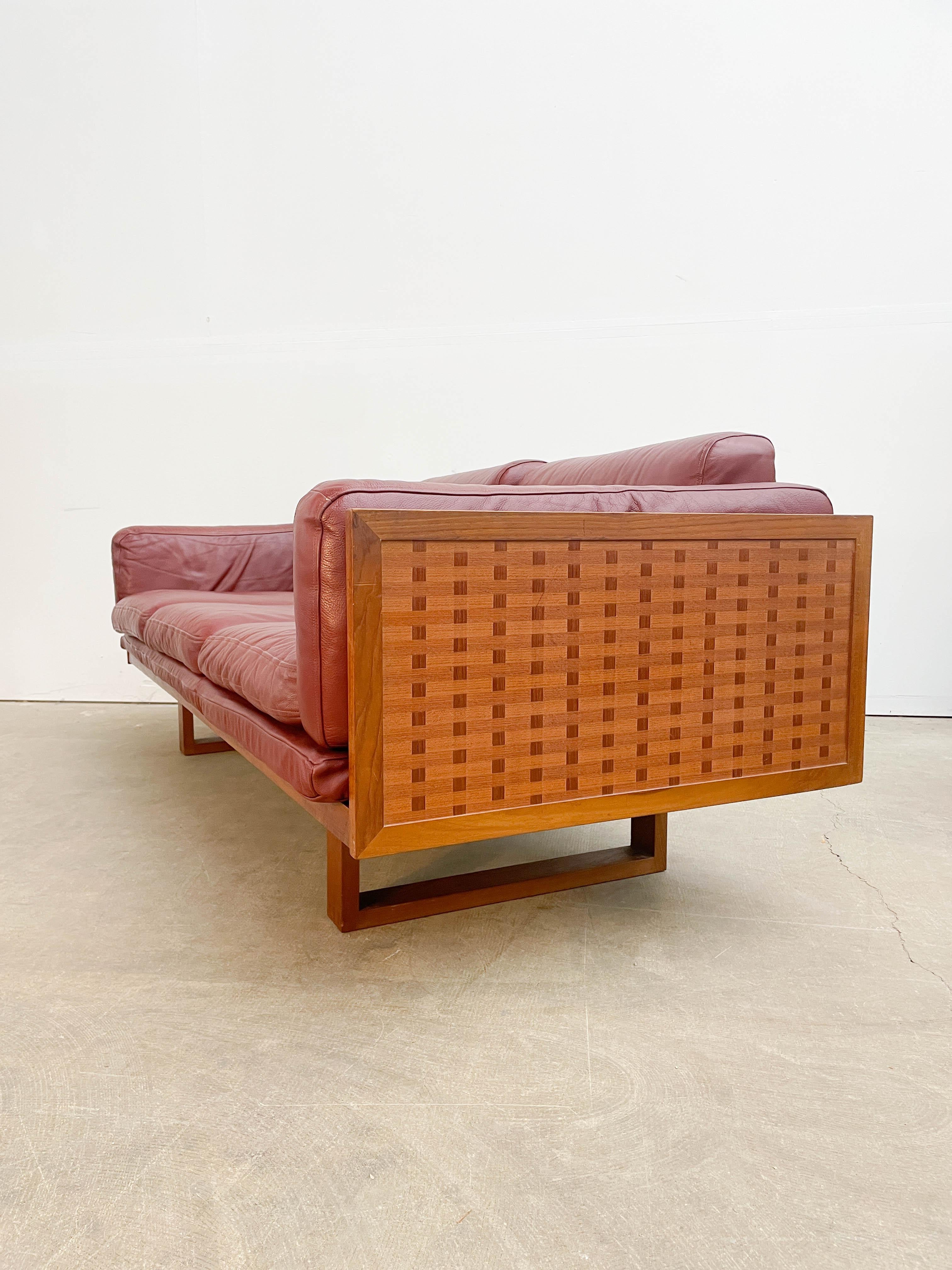 20th Century Poul Cadovius Governor Sofa in Teak and Leather