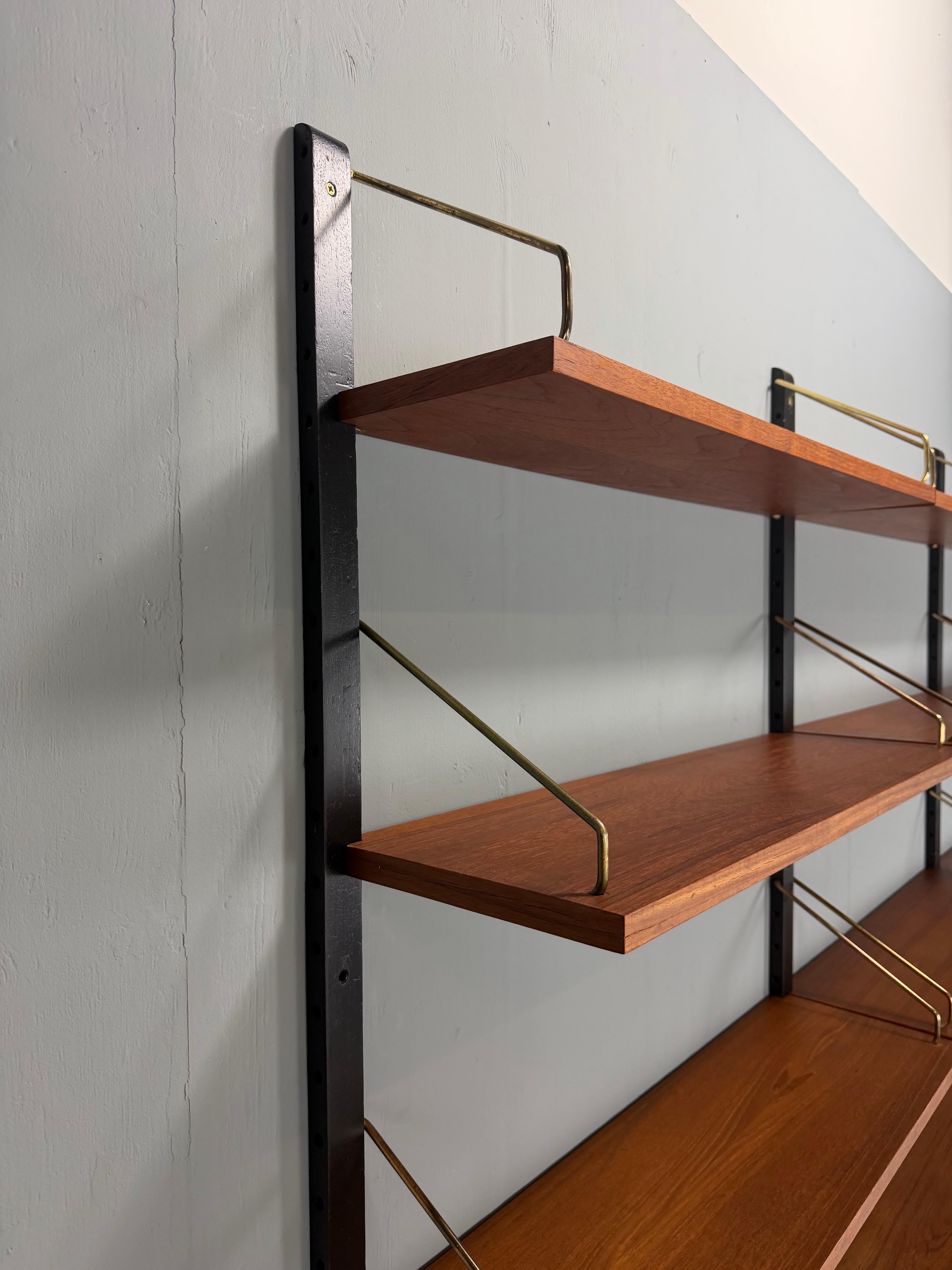 Modularer Teakholz-Wandregal von Poul Cadovius für Cado, Mid-Century Modern, 1960 im Angebot 3