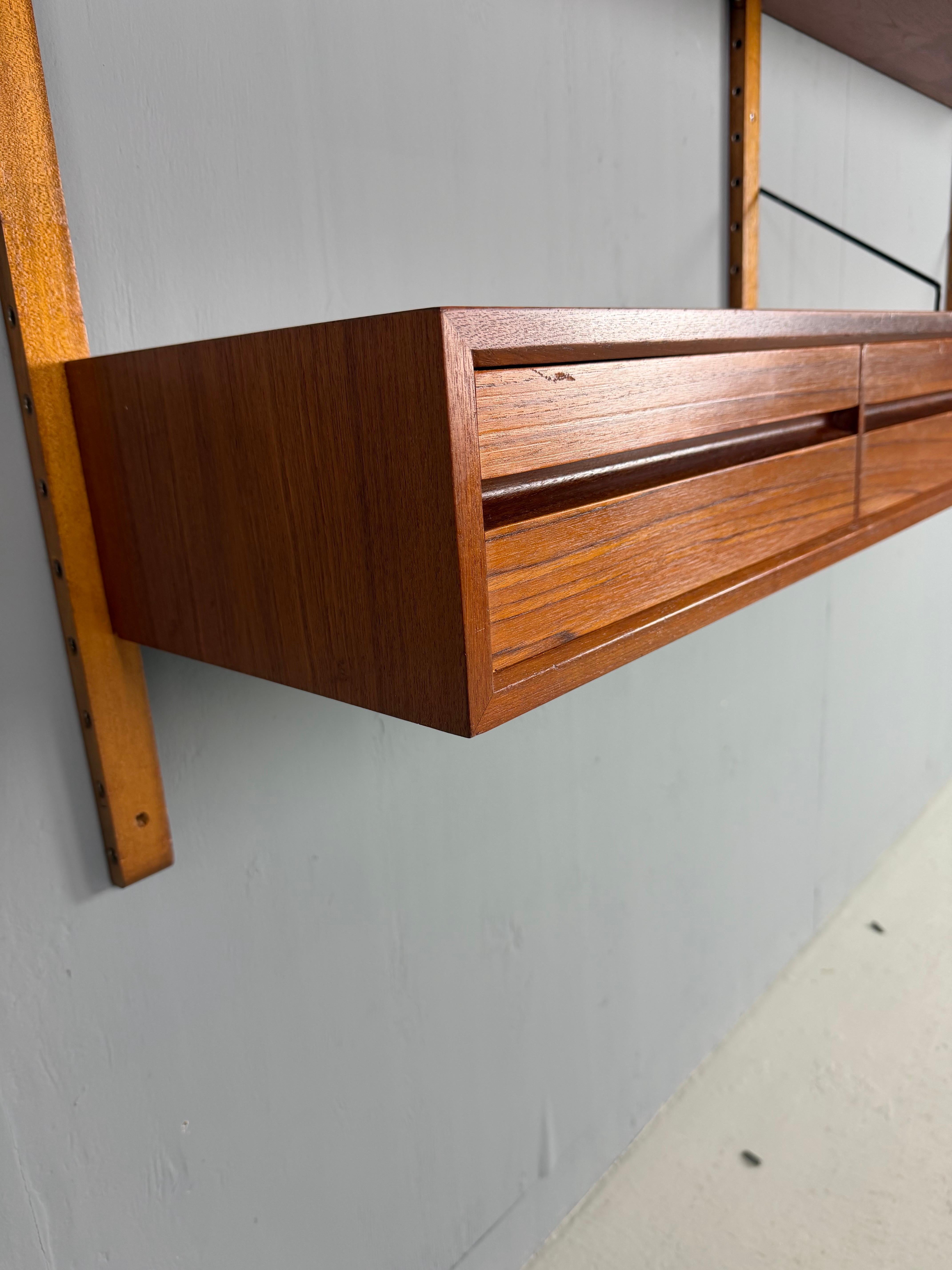 Modularer Teakholz-Wandregal von Poul Cadovius für Cado, Mid-Century Modern, 1960 im Angebot 4