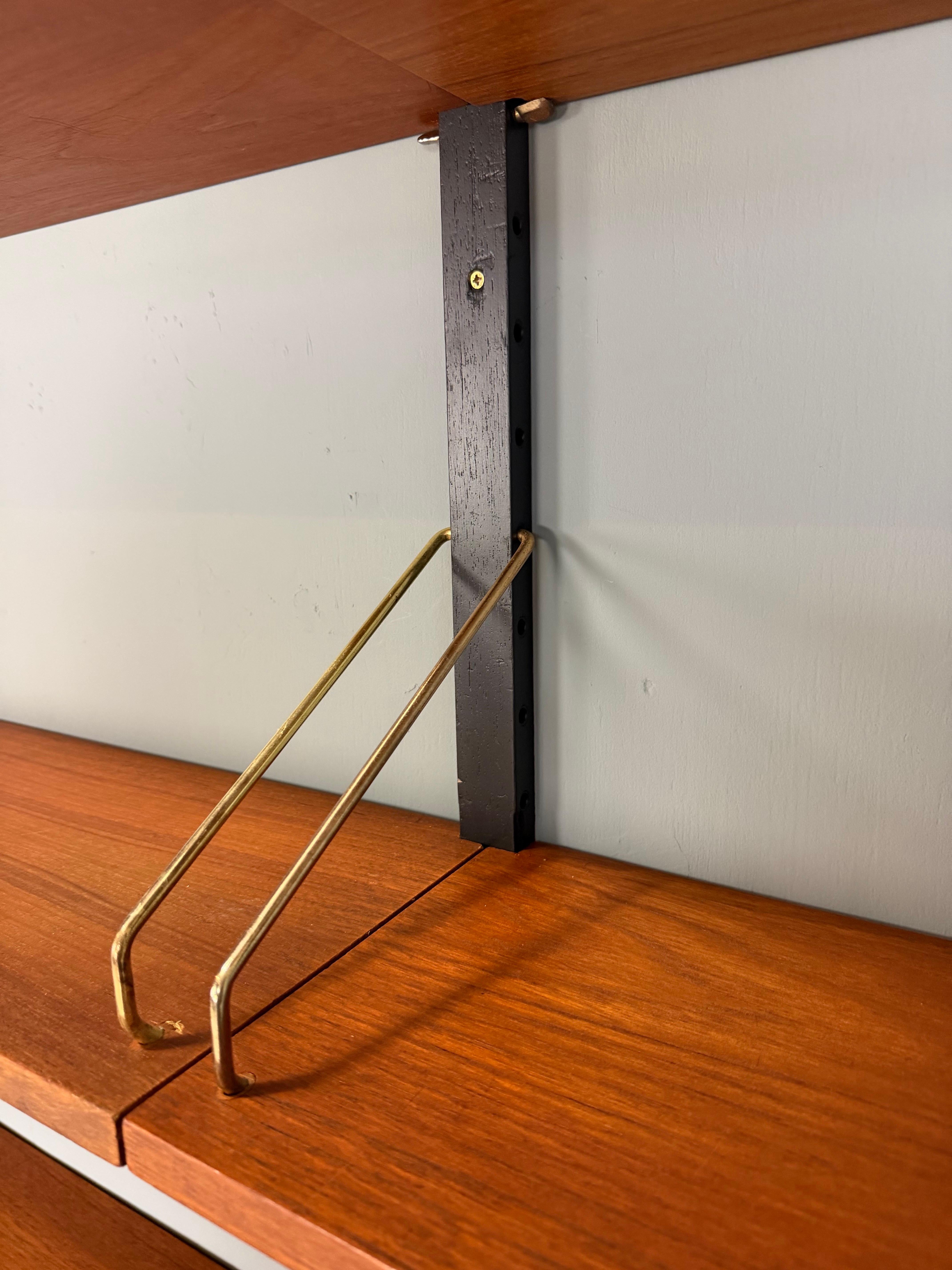 Modularer Teakholz-Wandregal von Poul Cadovius für Cado, Mid-Century Modern, 1960 im Angebot 5