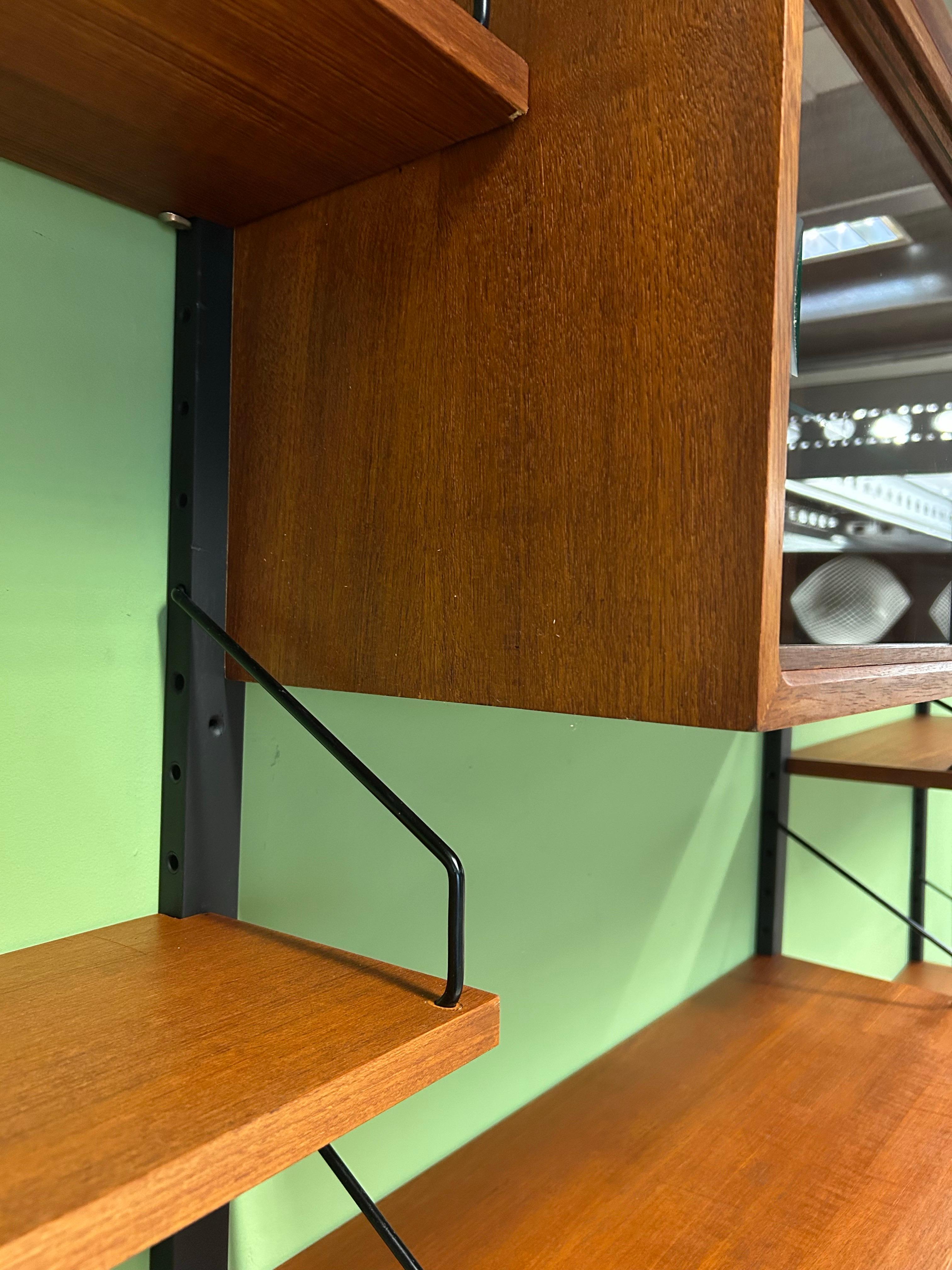 Mid-20th Century Poul Cadovius Mid- Century Modern Modular Teak Wall Unit Shelving for Cado, 1960