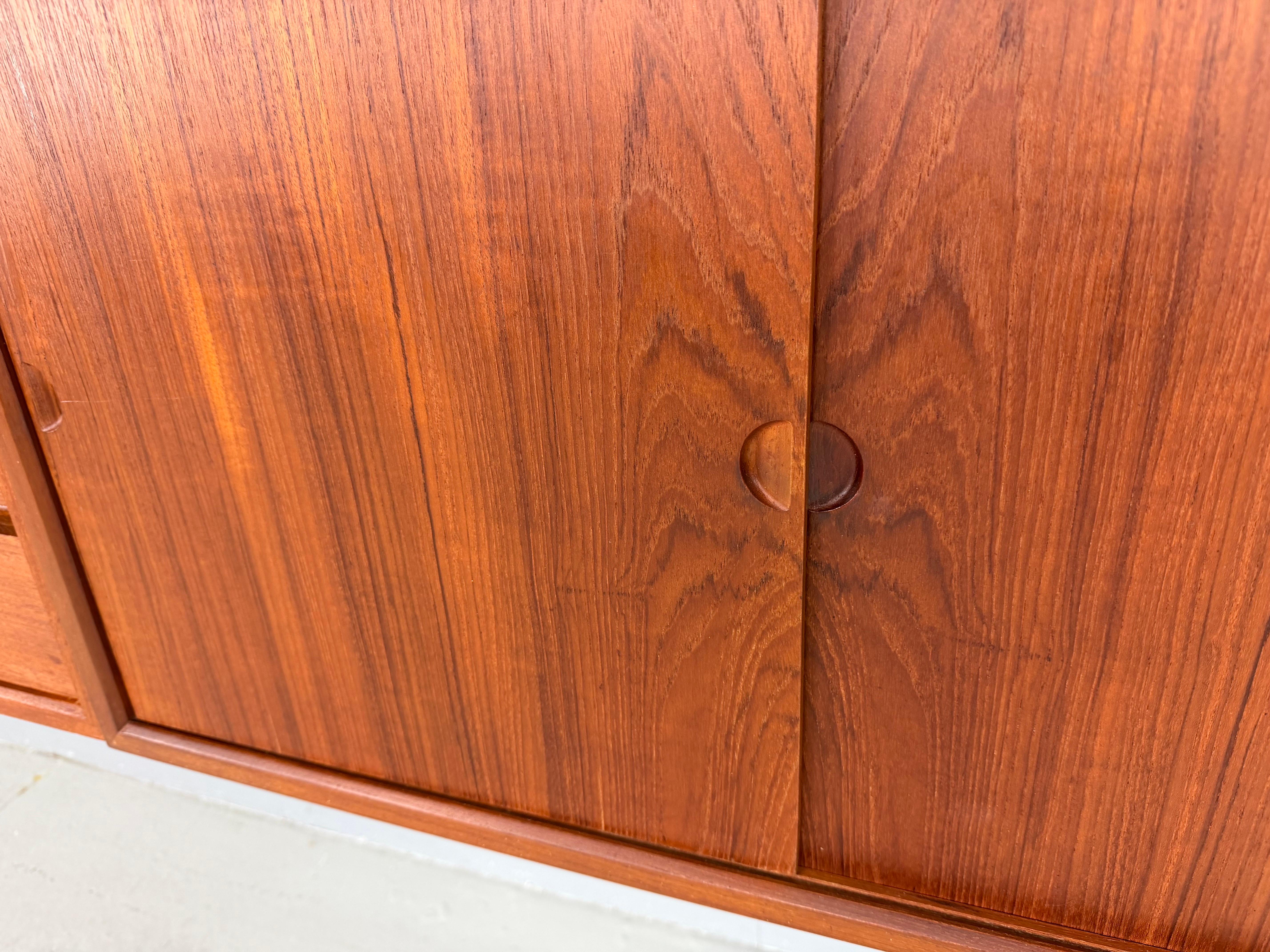 Modularer Teakholz-Wandregal von Poul Cadovius für Cado, Mid-Century Modern, 1960 (Metall) im Angebot