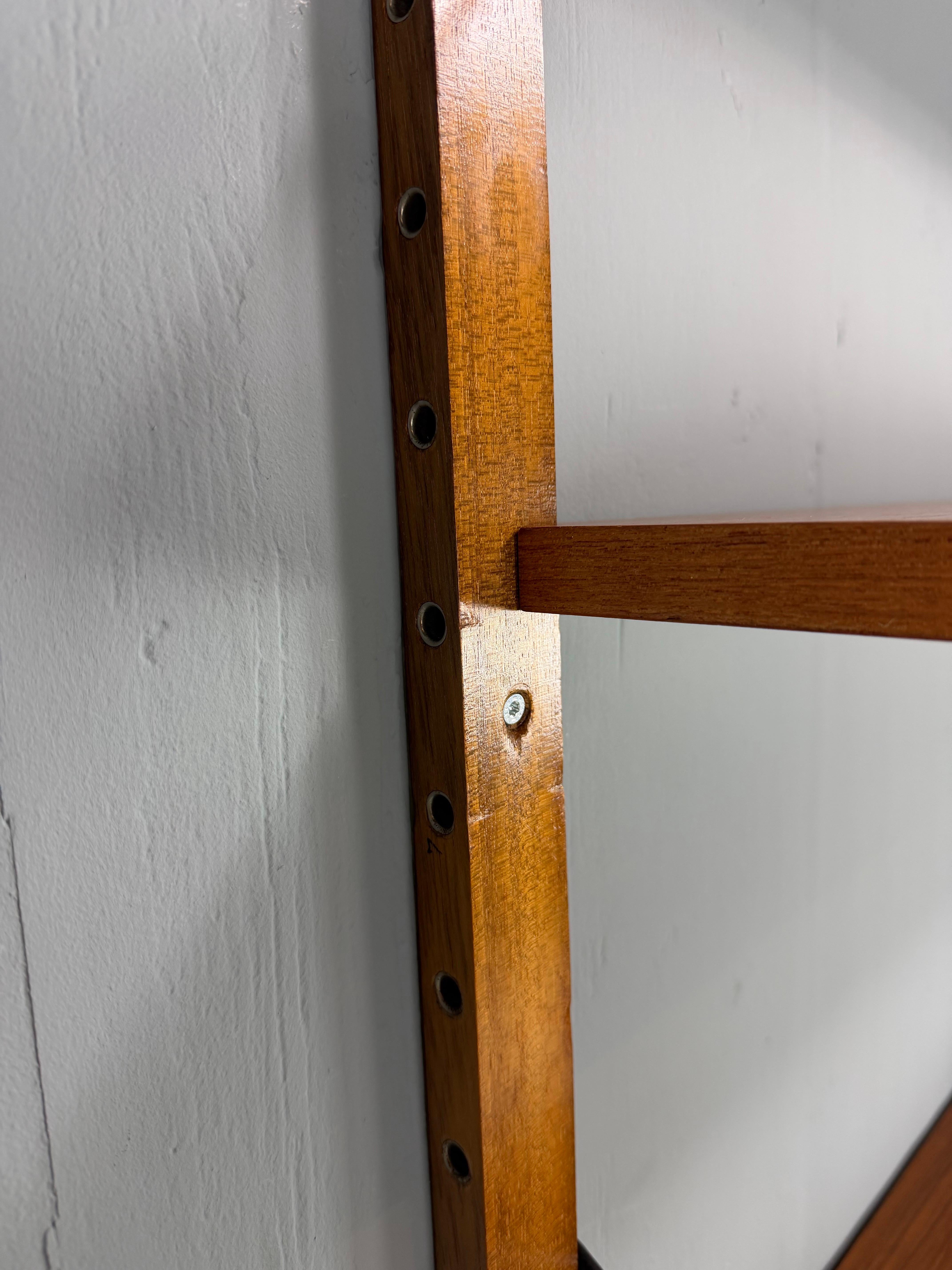 Modularer Teakholz-Wandregal von Poul Cadovius für Cado, Mid-Century Modern, 1960 im Angebot 2