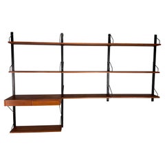 Poul Cadovius Mid- Century Modern Modular Teak Wall Unit Shelving for Cado, 1960