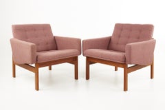 Poul Cadovius Mid Century Teak Lounge Chairs, a Pair
