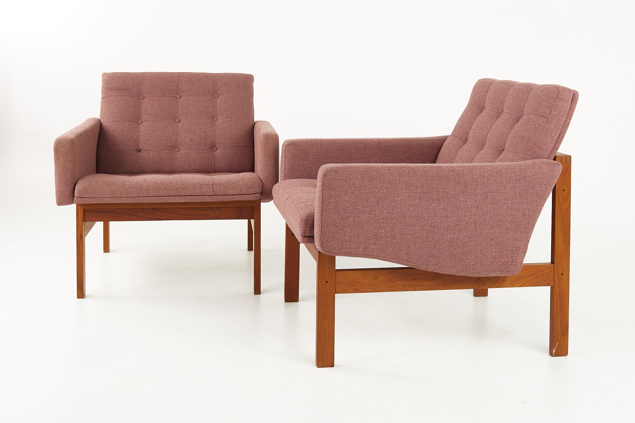 Mid-Century Modern Poul Cadovius Mid Century Teak Lounge Chairs, a Pair