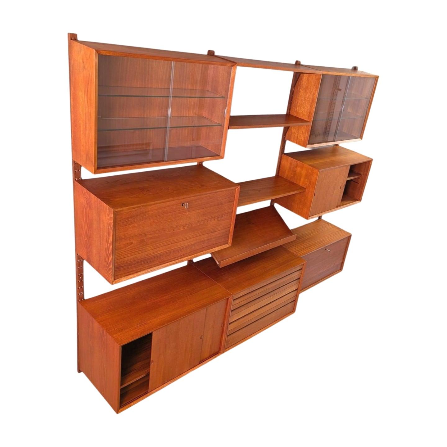 Poul Cadovius Midcentury Bücher- Wandregal Royal Systeme Cado For Sale 3